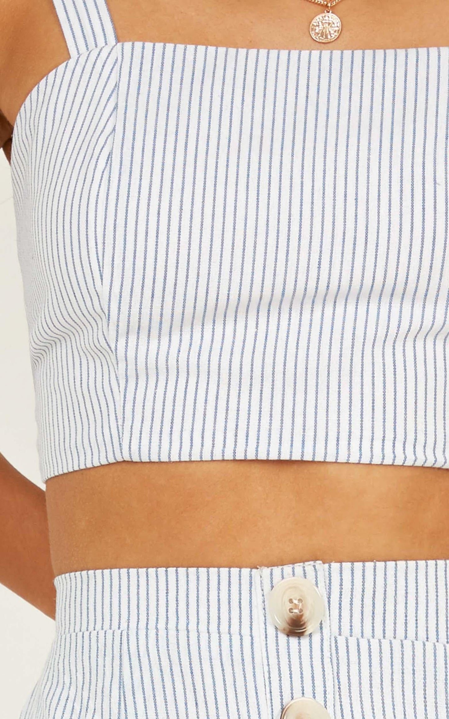 Drum Hits Two Piece Set In Blue Stripe