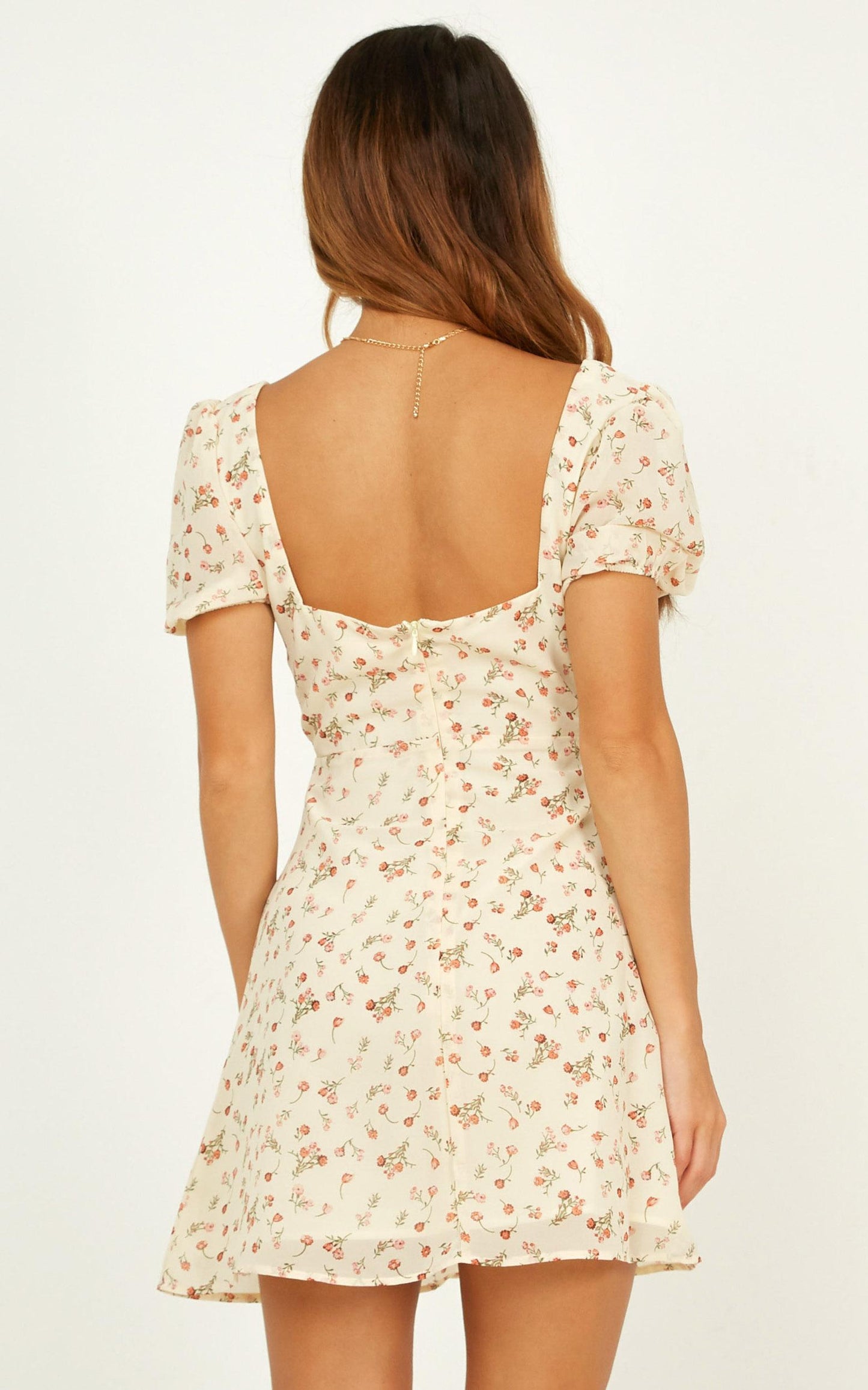 Sunset Boulevard Dress In Cream Floral