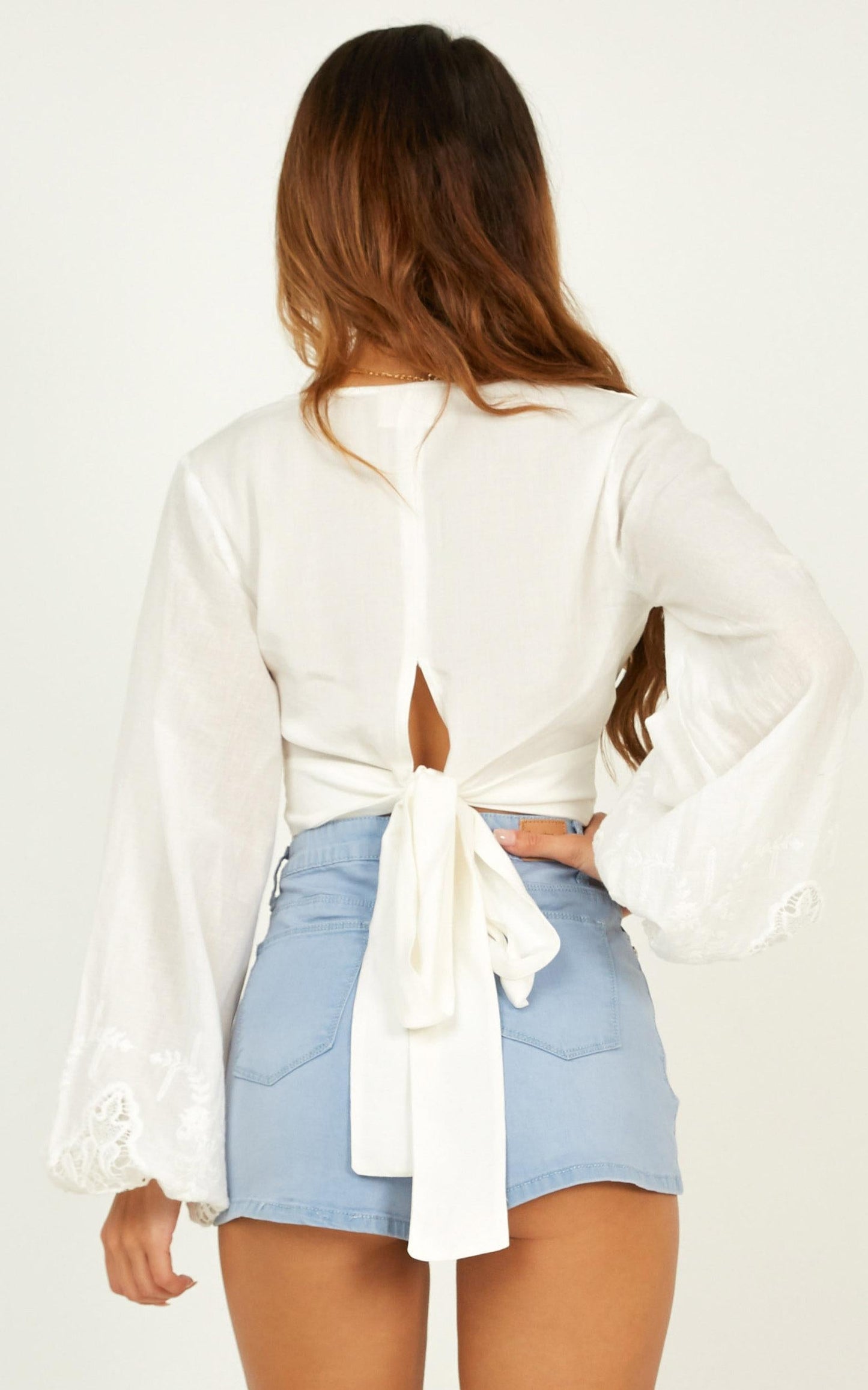 Billowed Up Top In White
