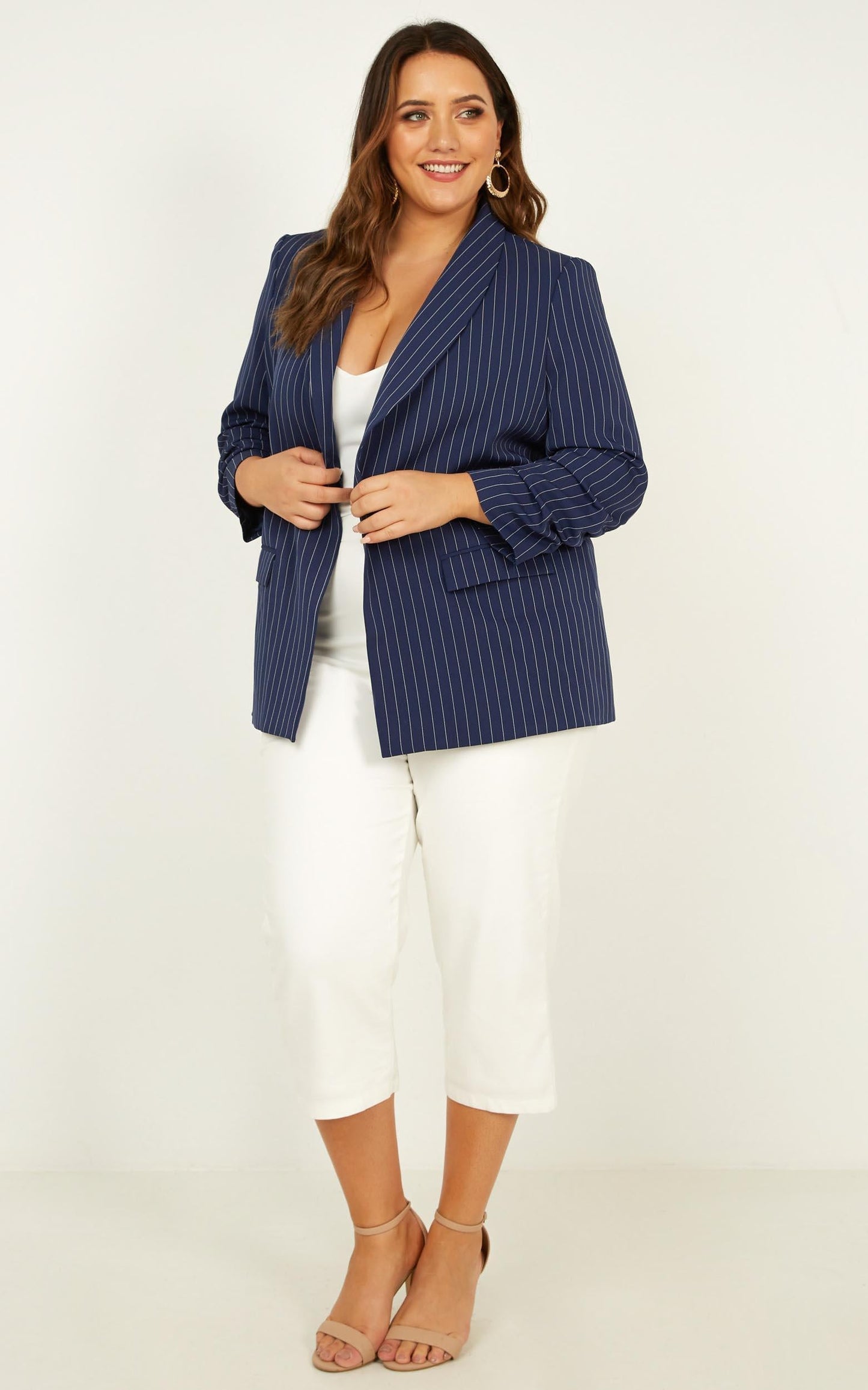 You Should Know Blazer In Navy Stripe