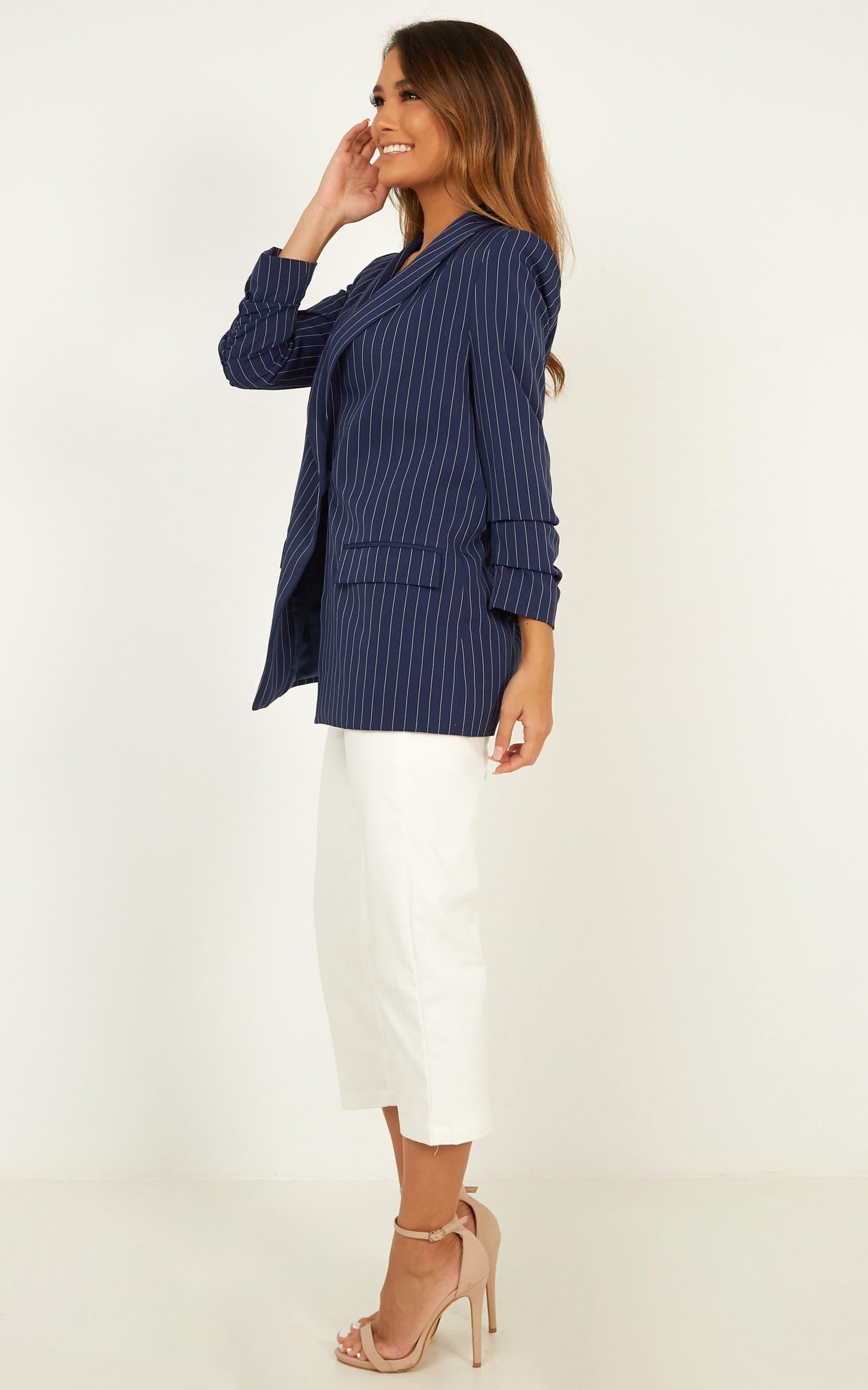 You Should Know Blazer In Navy Stripe