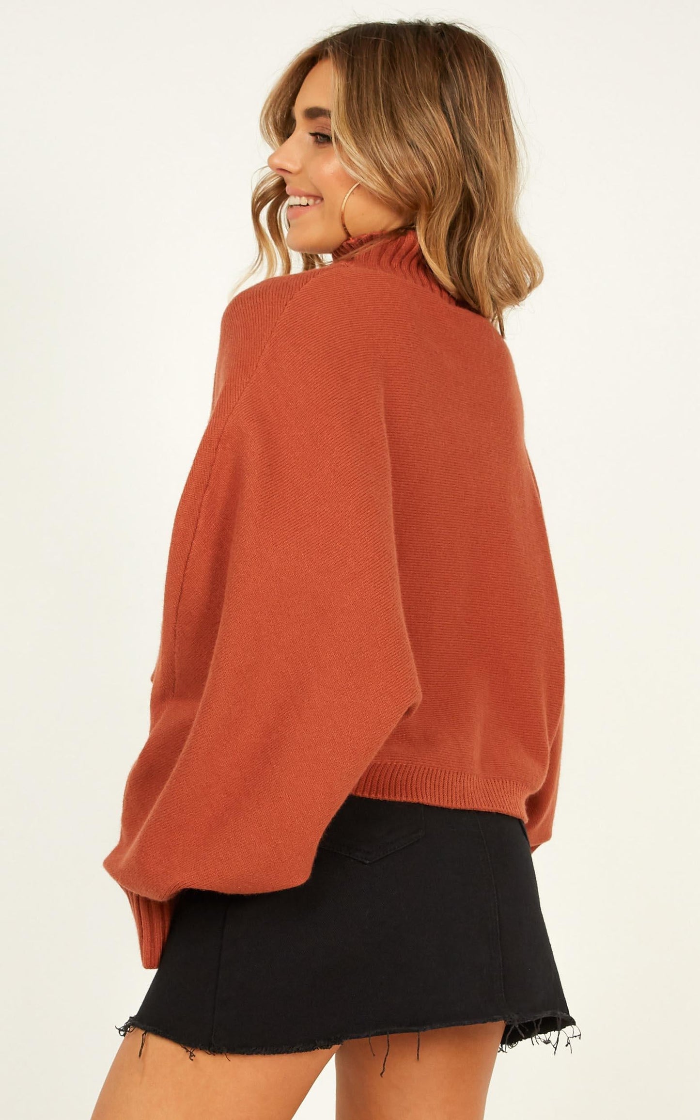 Only Want You Knit Jumper In Rust