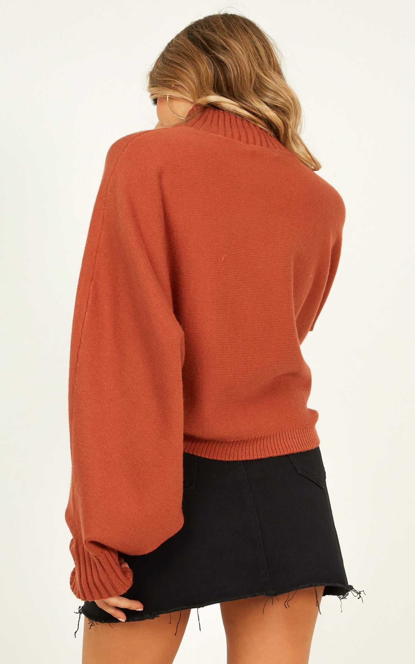 Only Want You Knit Jumper In Rust