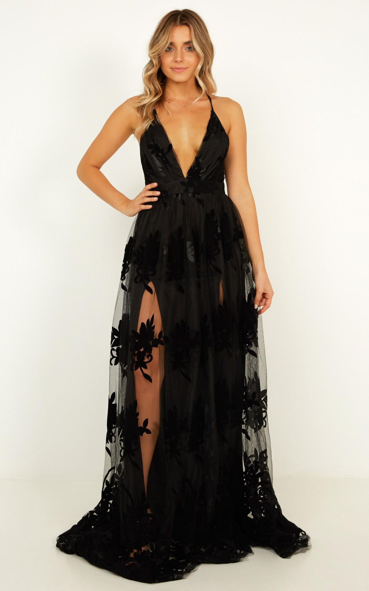 Promenade Maxi Dress in Black