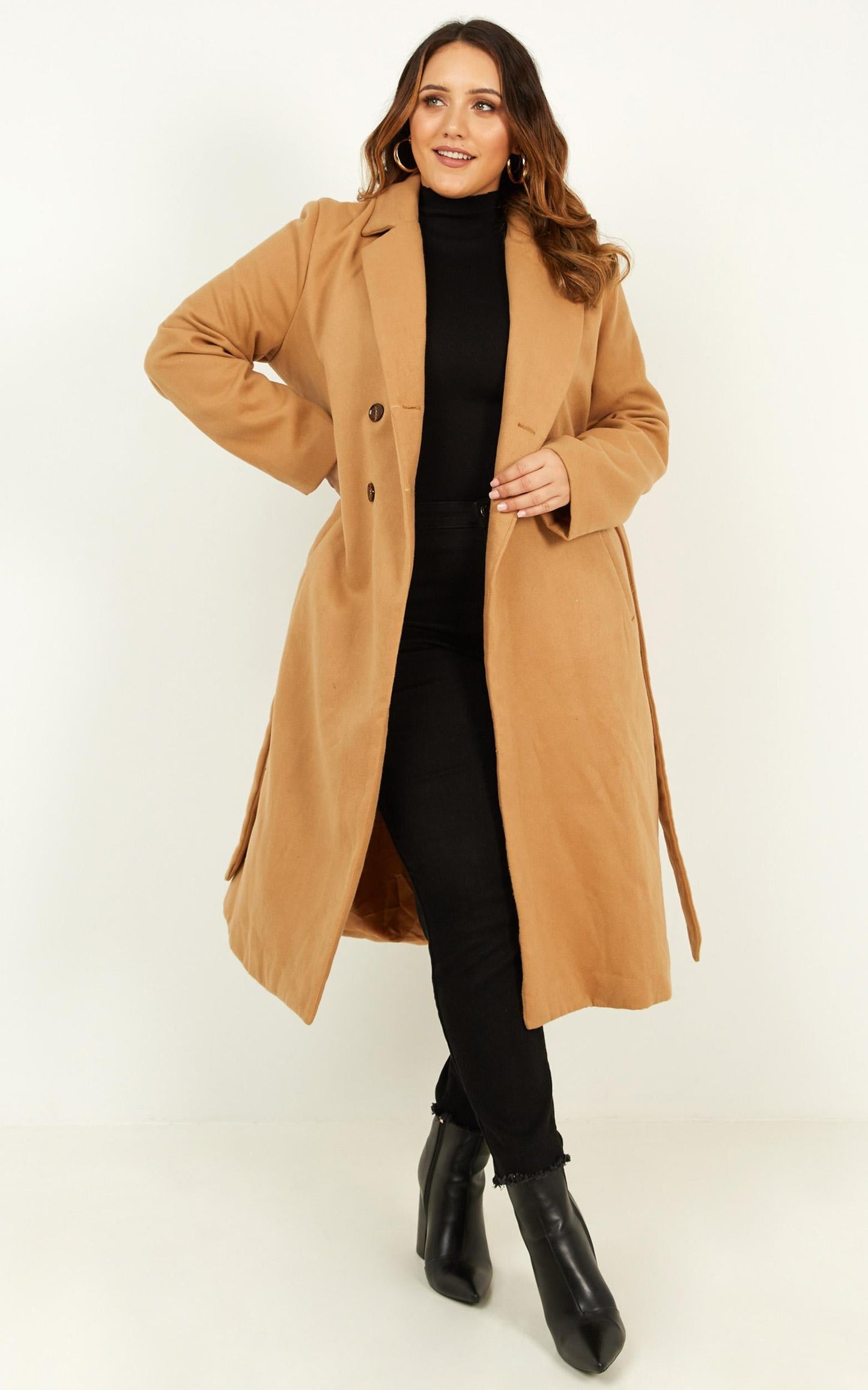Forever Laughing Coat In Camel