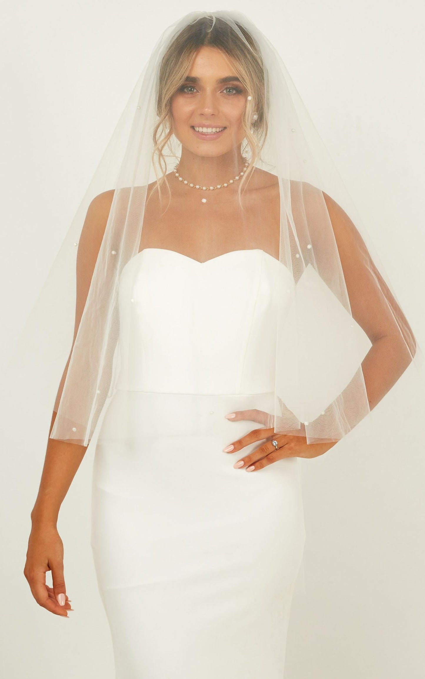 Hearts Collide Veil In White