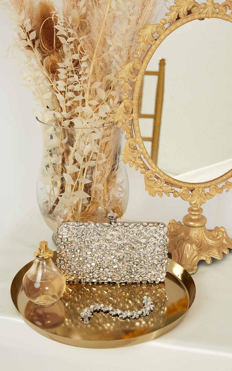 Never Ending Love Clutch In Silver