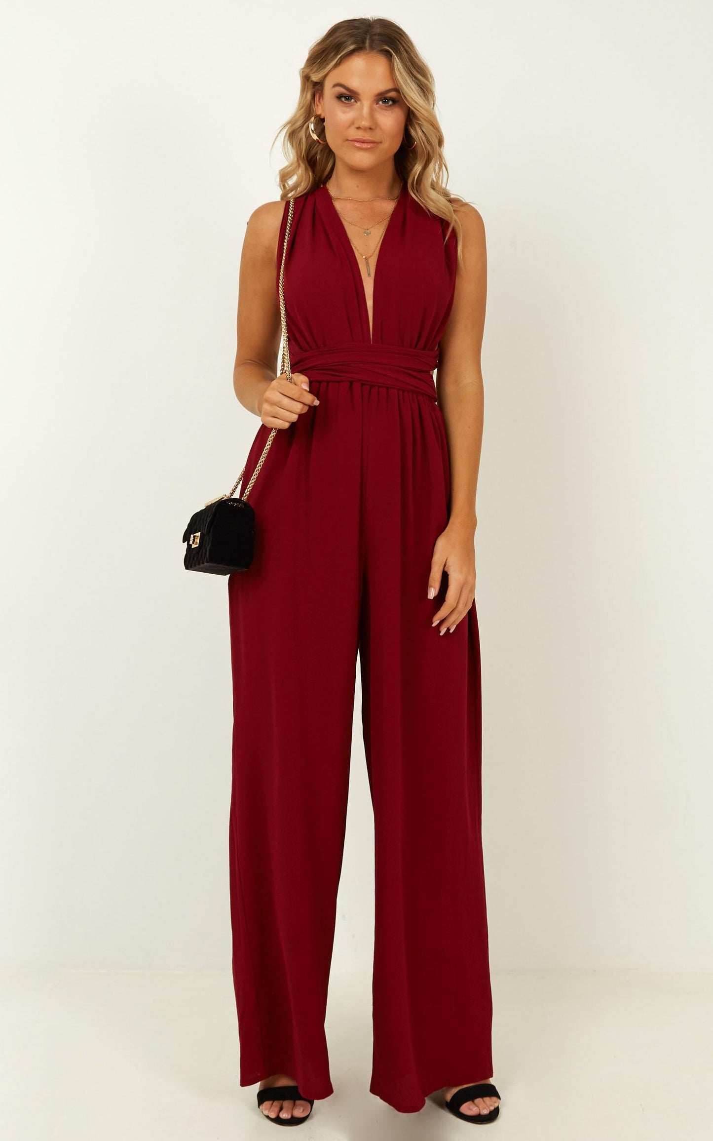 Girls Life Jumpsuit in Wine