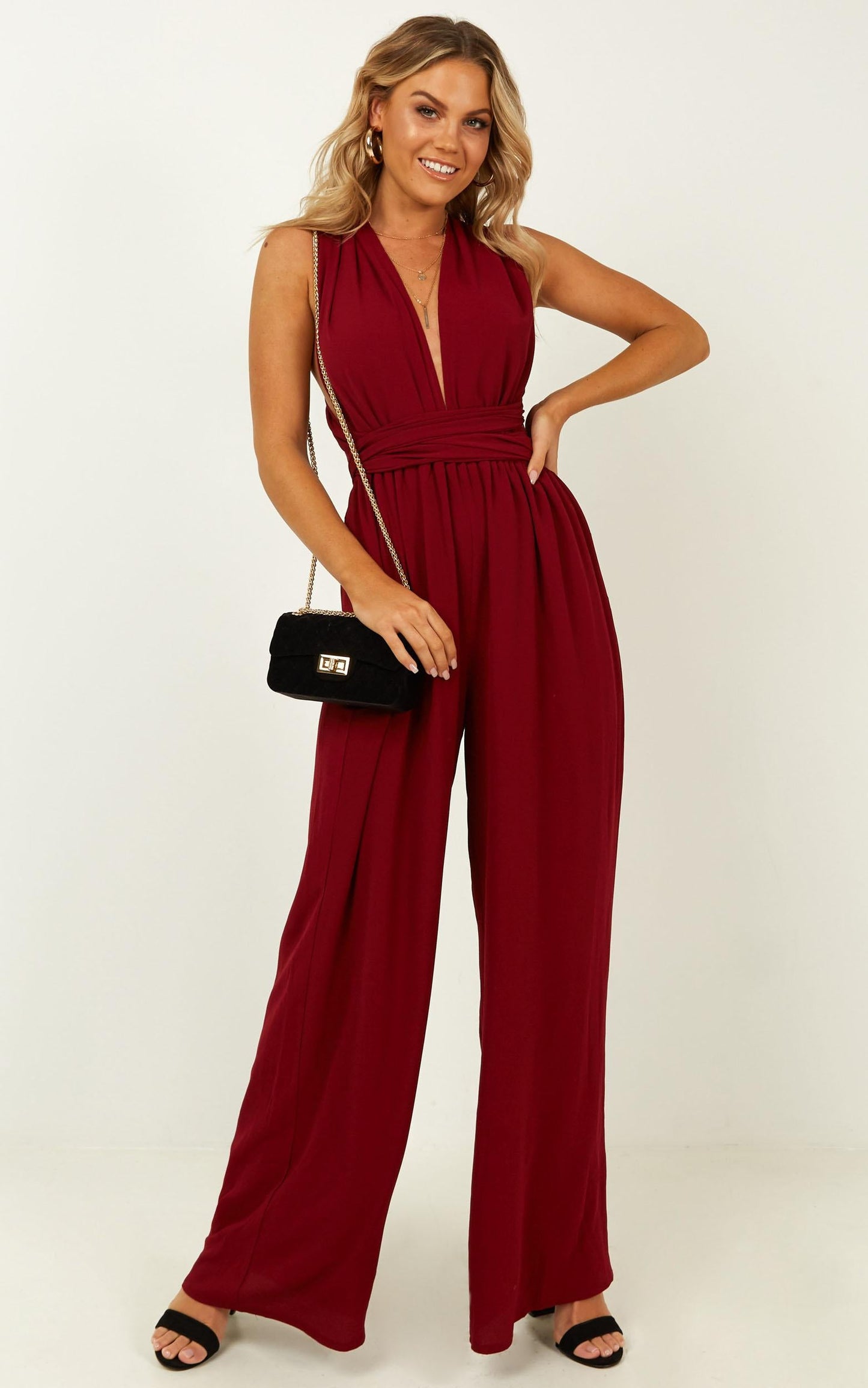 Girls Life Jumpsuit in Wine