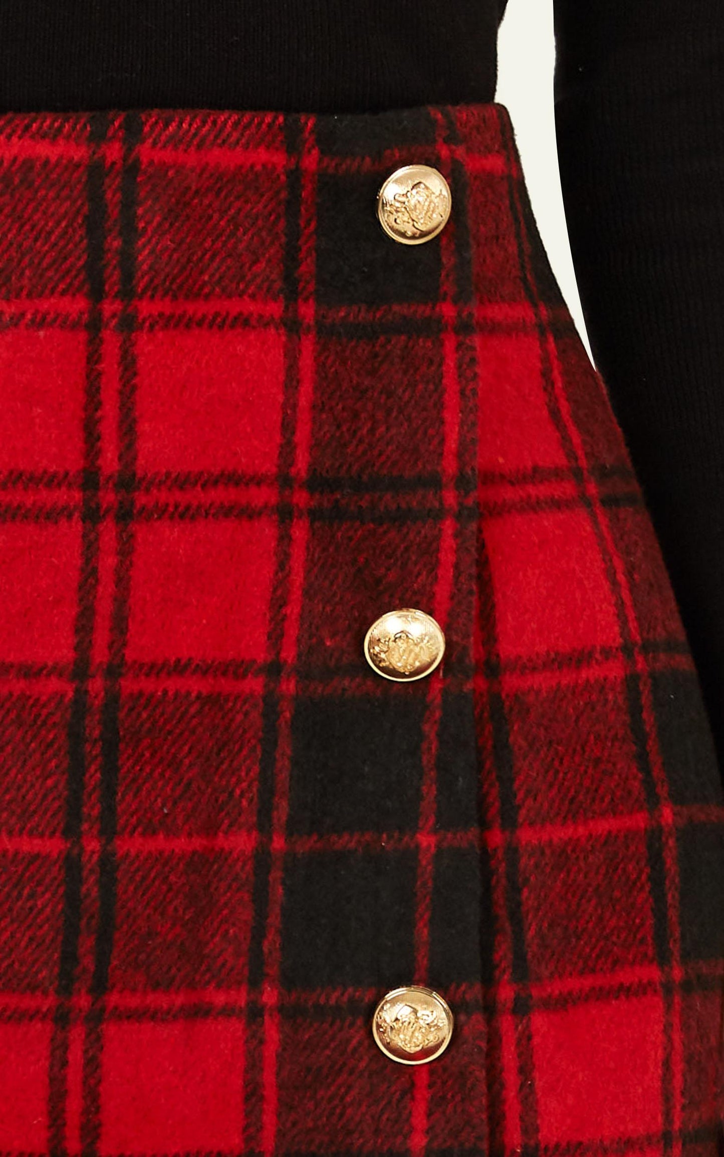 Left Behind Skirt In Red Check
