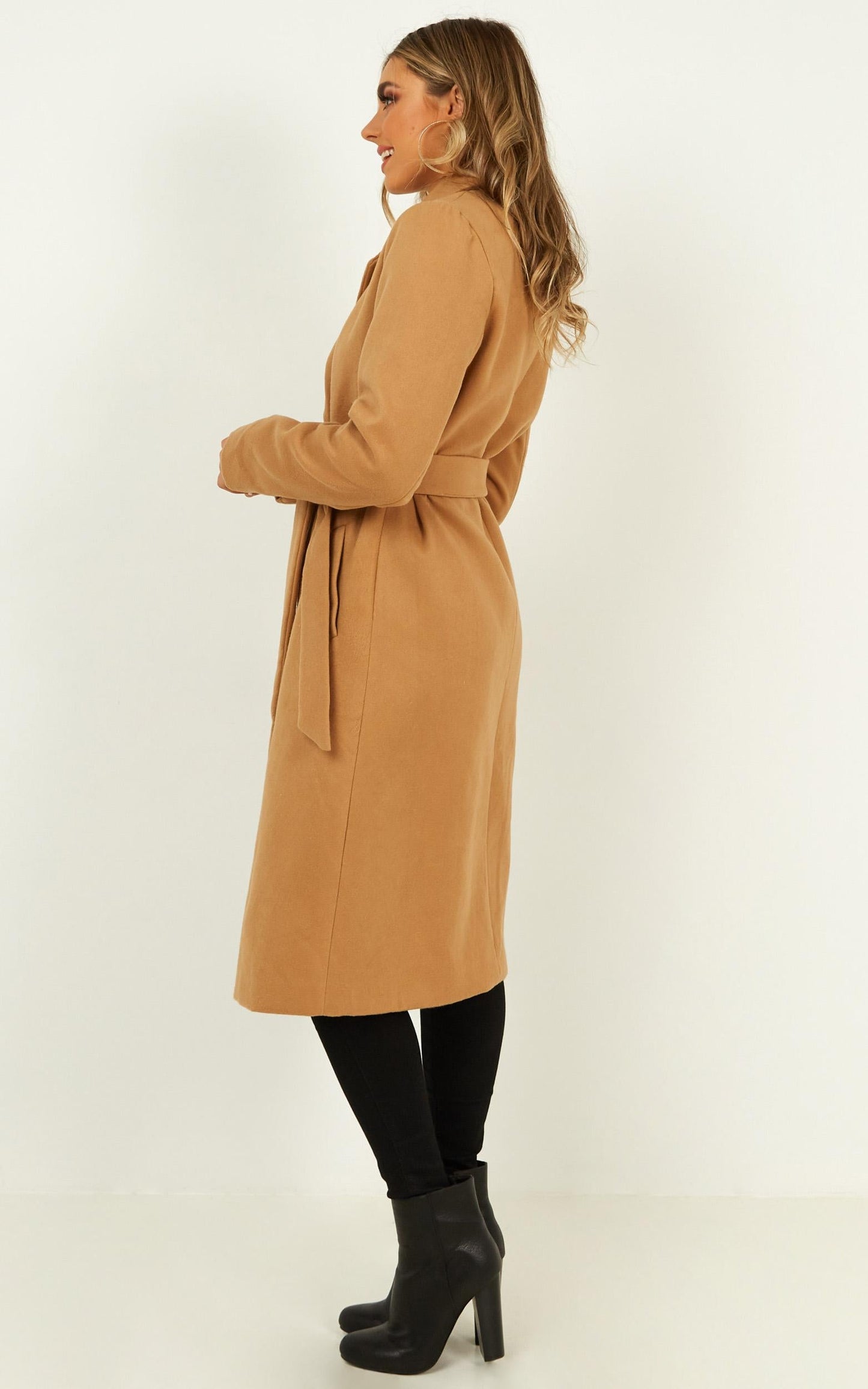 Forever Laughing Coat In Camel