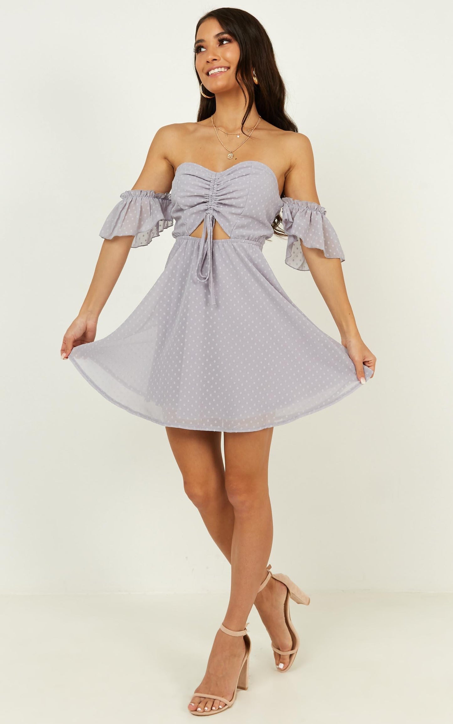 Take Flight Dress in Dove Grey