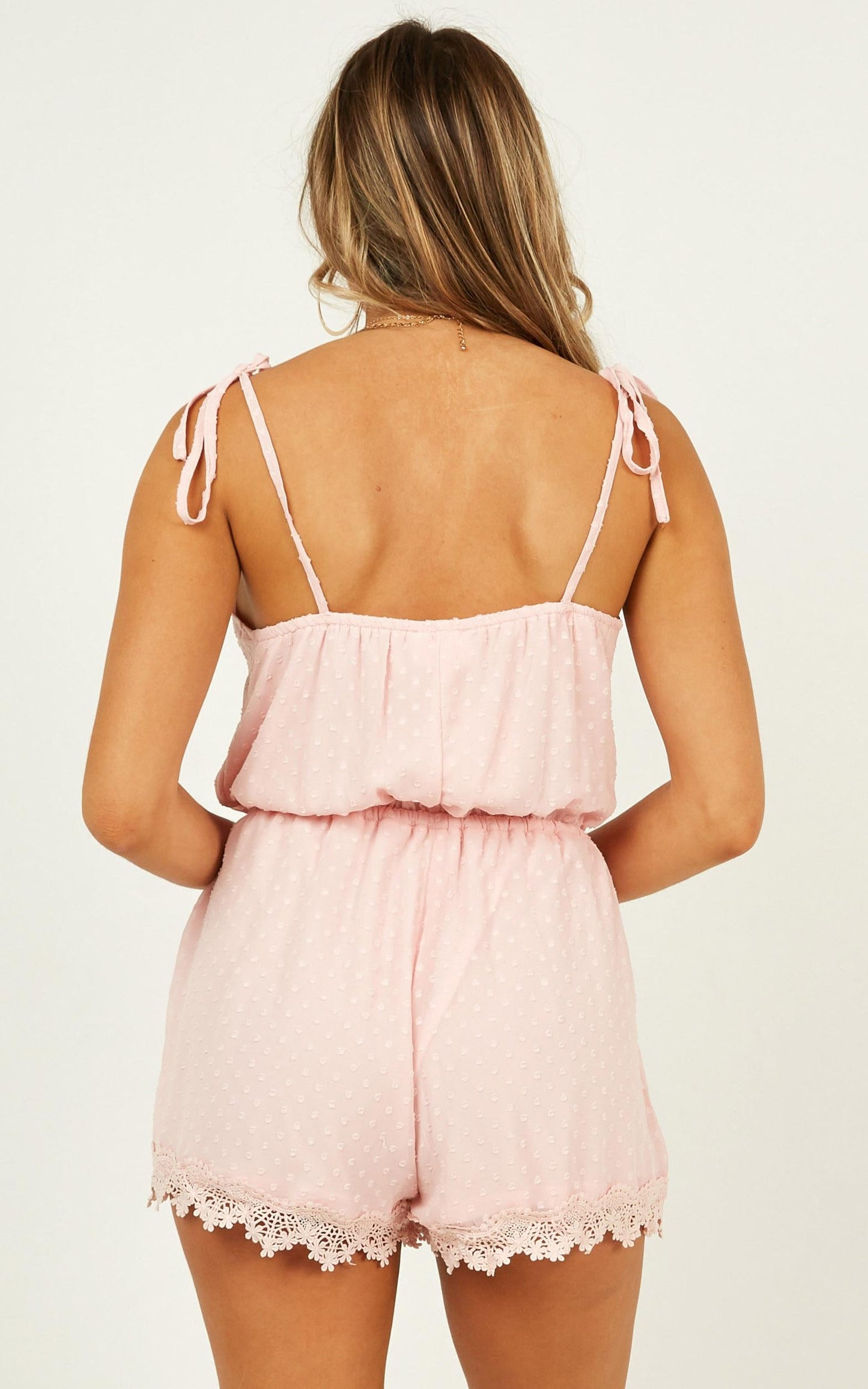 Tropo Dream Playsuit In Blush
