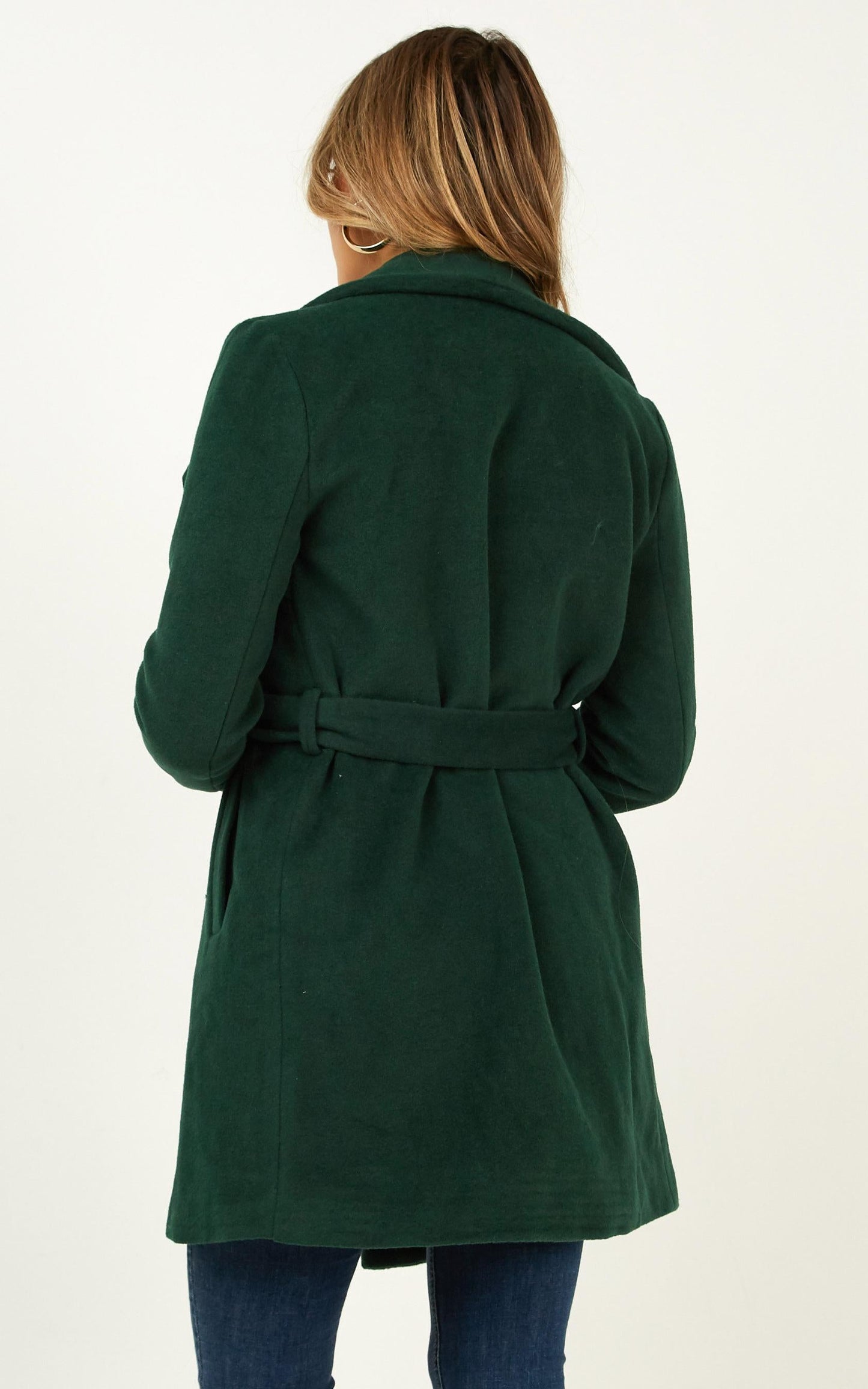Speaking Softly Coat in Forest Green