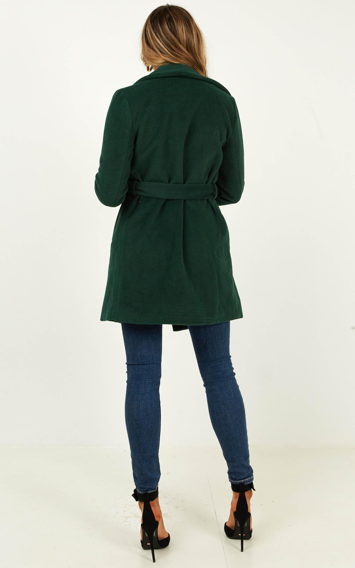 Speaking Softly Coat in Forest Green