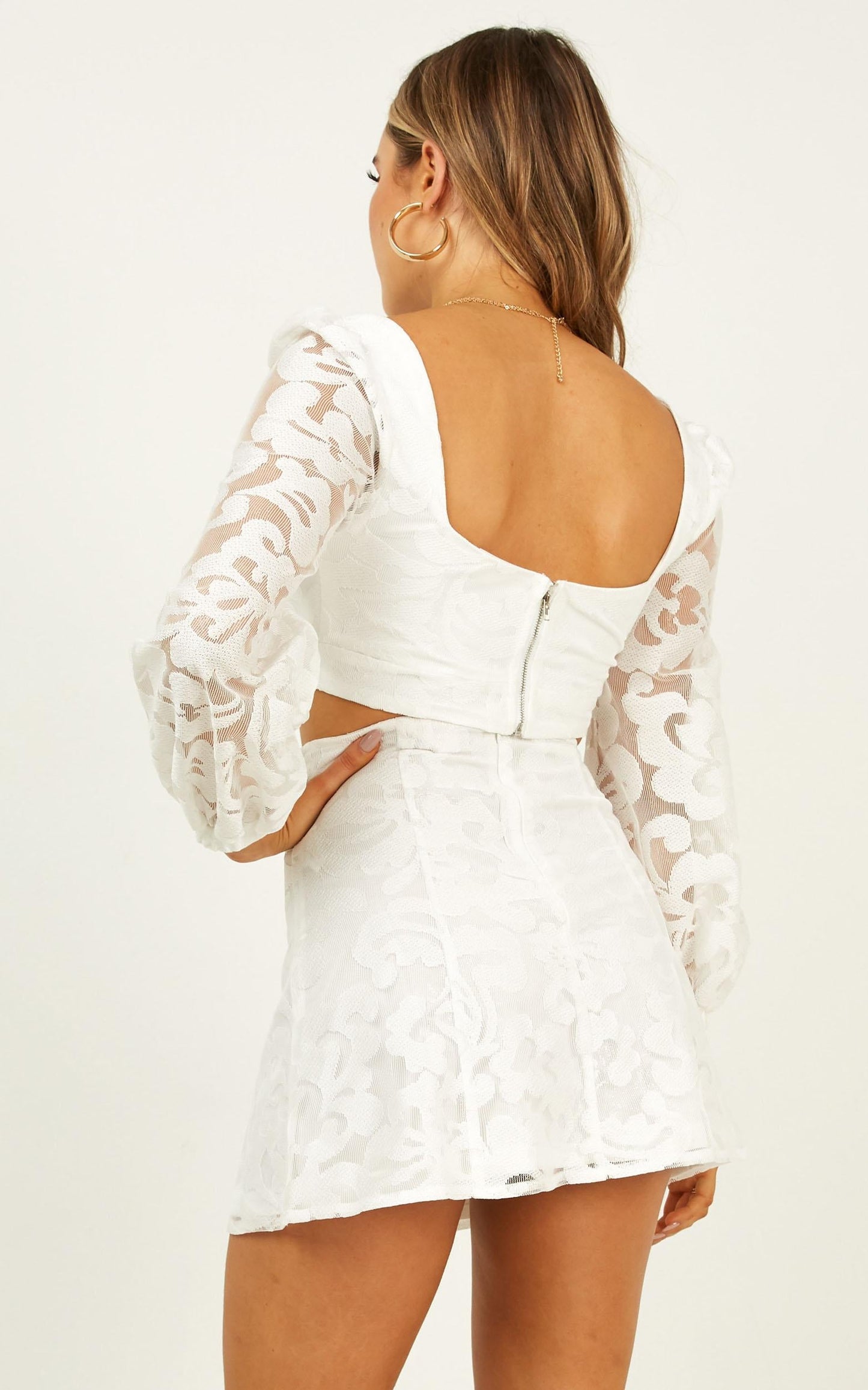 Fool You Two Piece Set In White