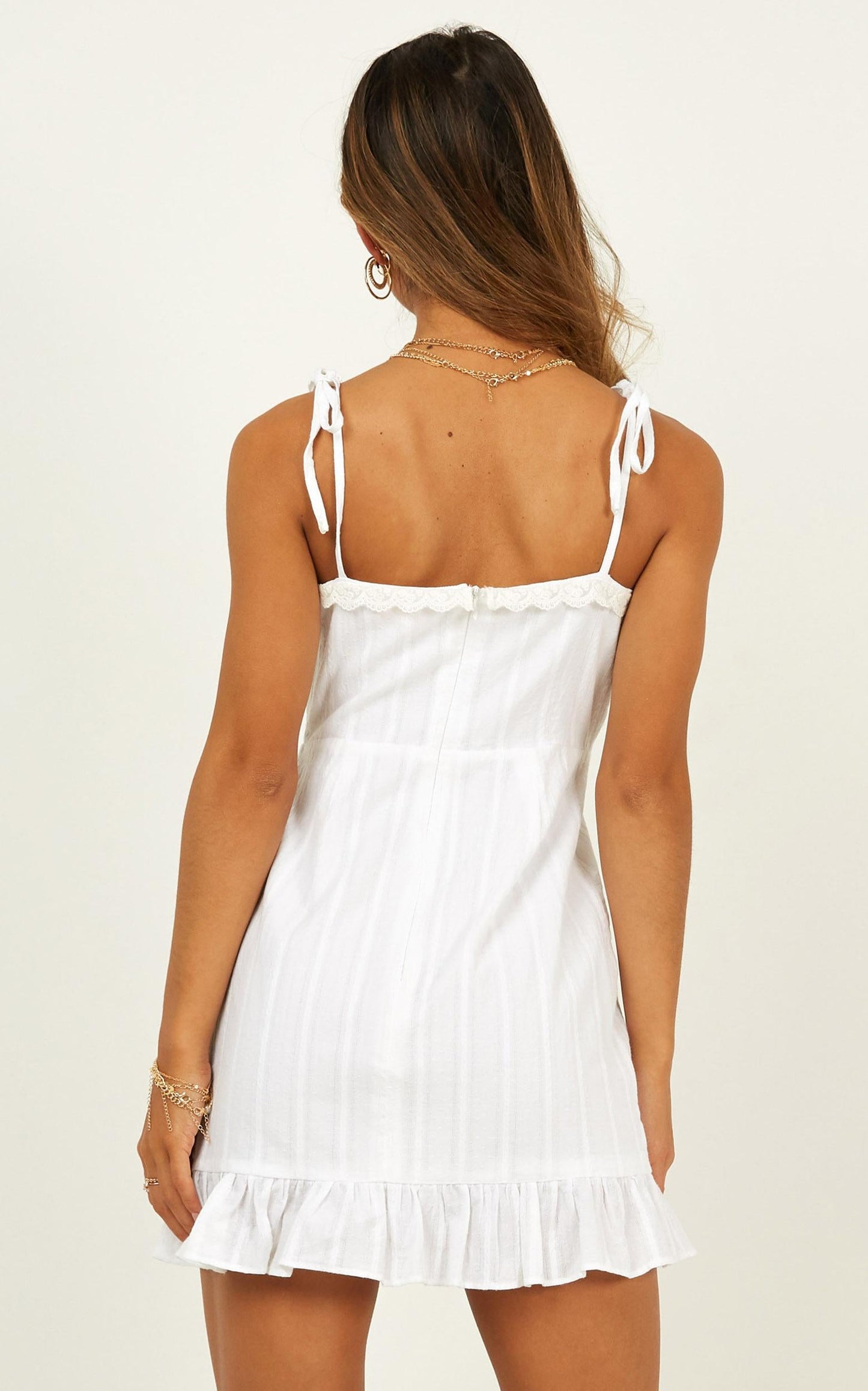 Sneaky Trip Dress In White