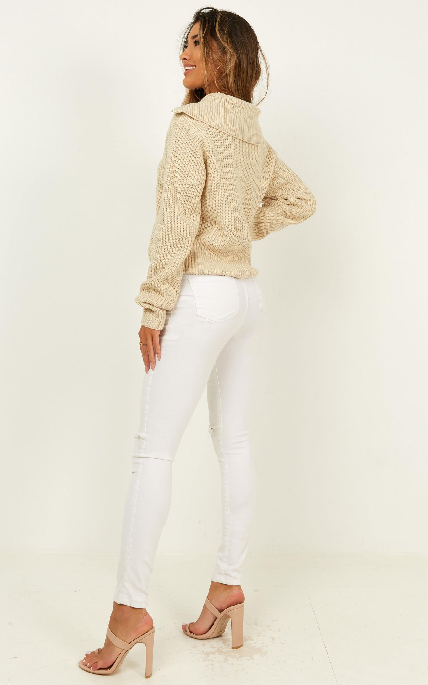 Thats The Plan Jumper In Cream