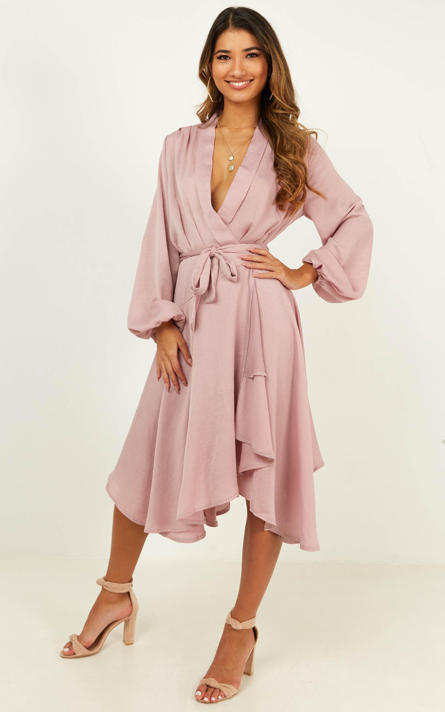 Just A Second Dress In Blush