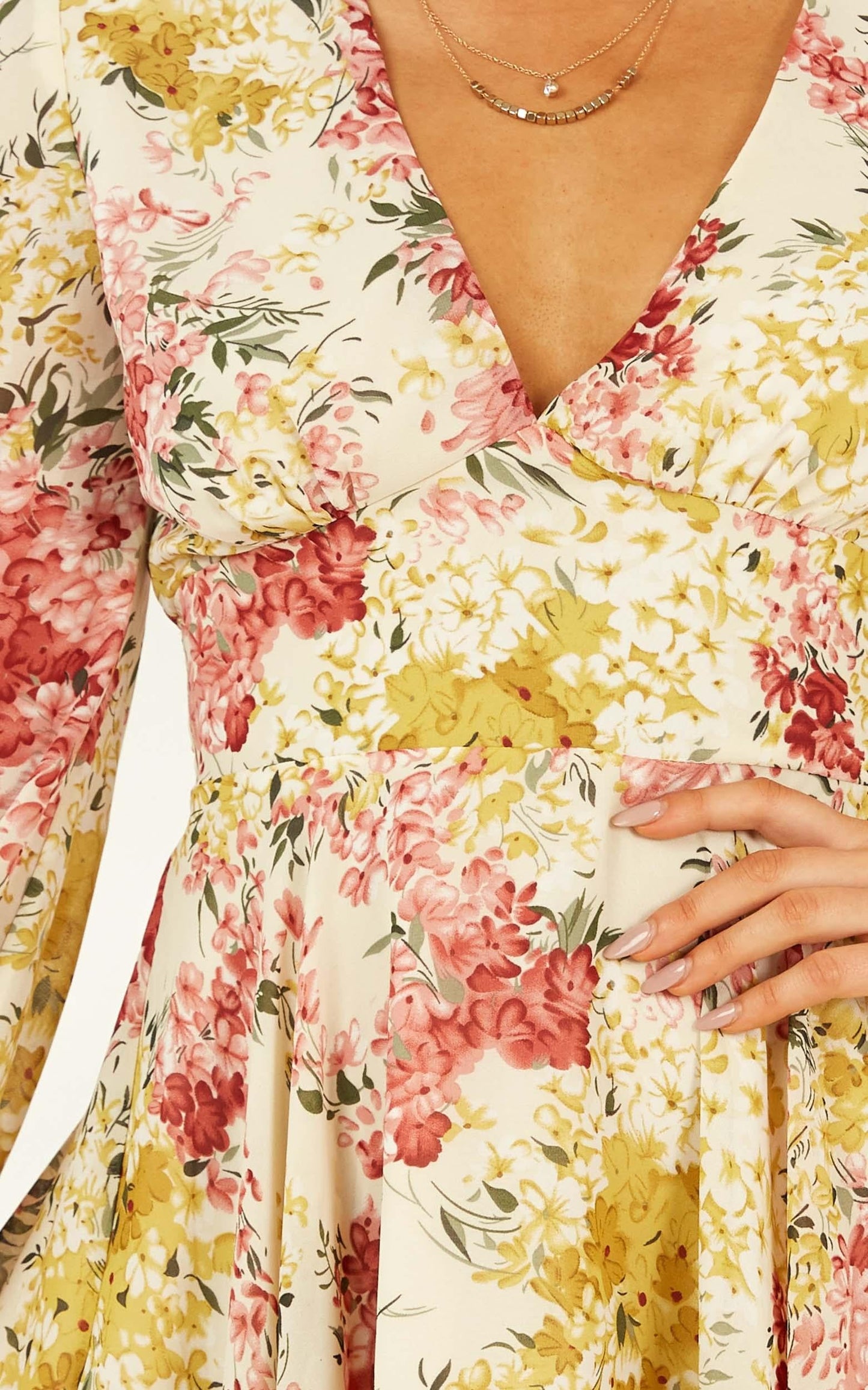 The End Of The Day Dress In White Floral