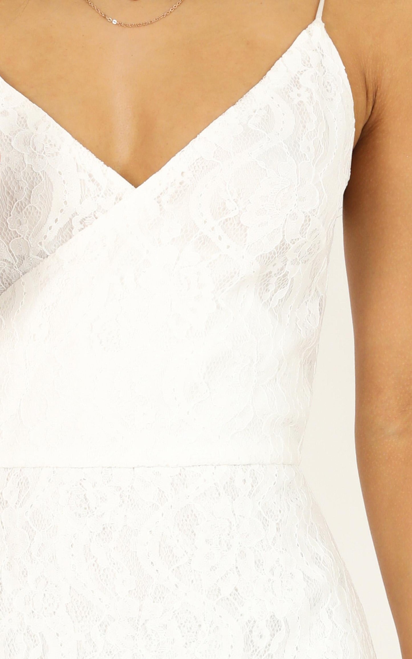 Passionate From Afar Dress In White Lace