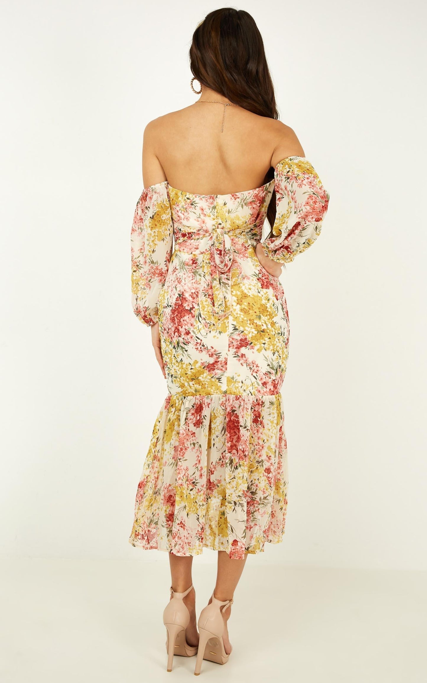 Forever You And Me Dress In White Floral