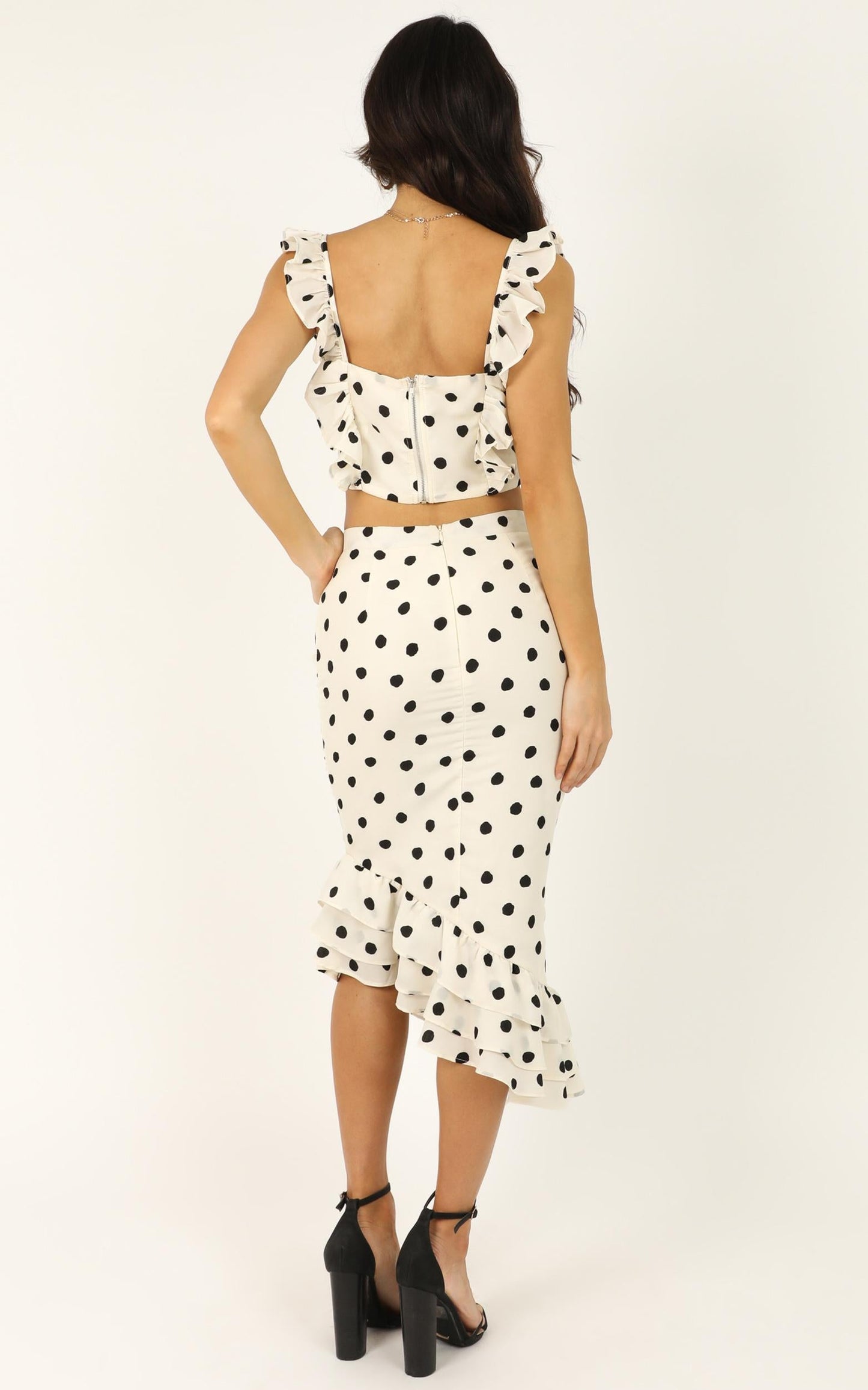From Me Baby Two Piece Set In White Spot