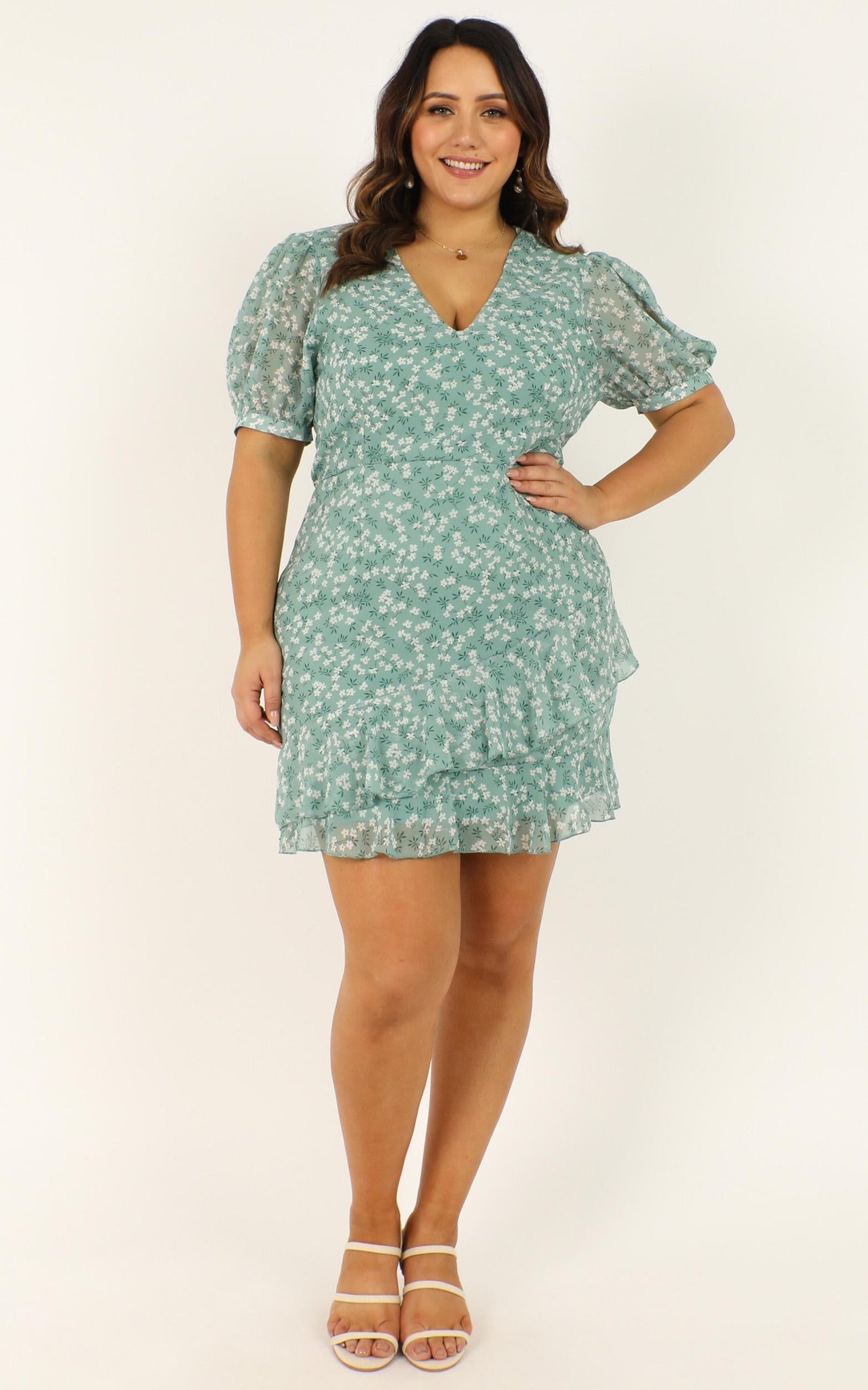 Chill Zone Dress In Sage Floral