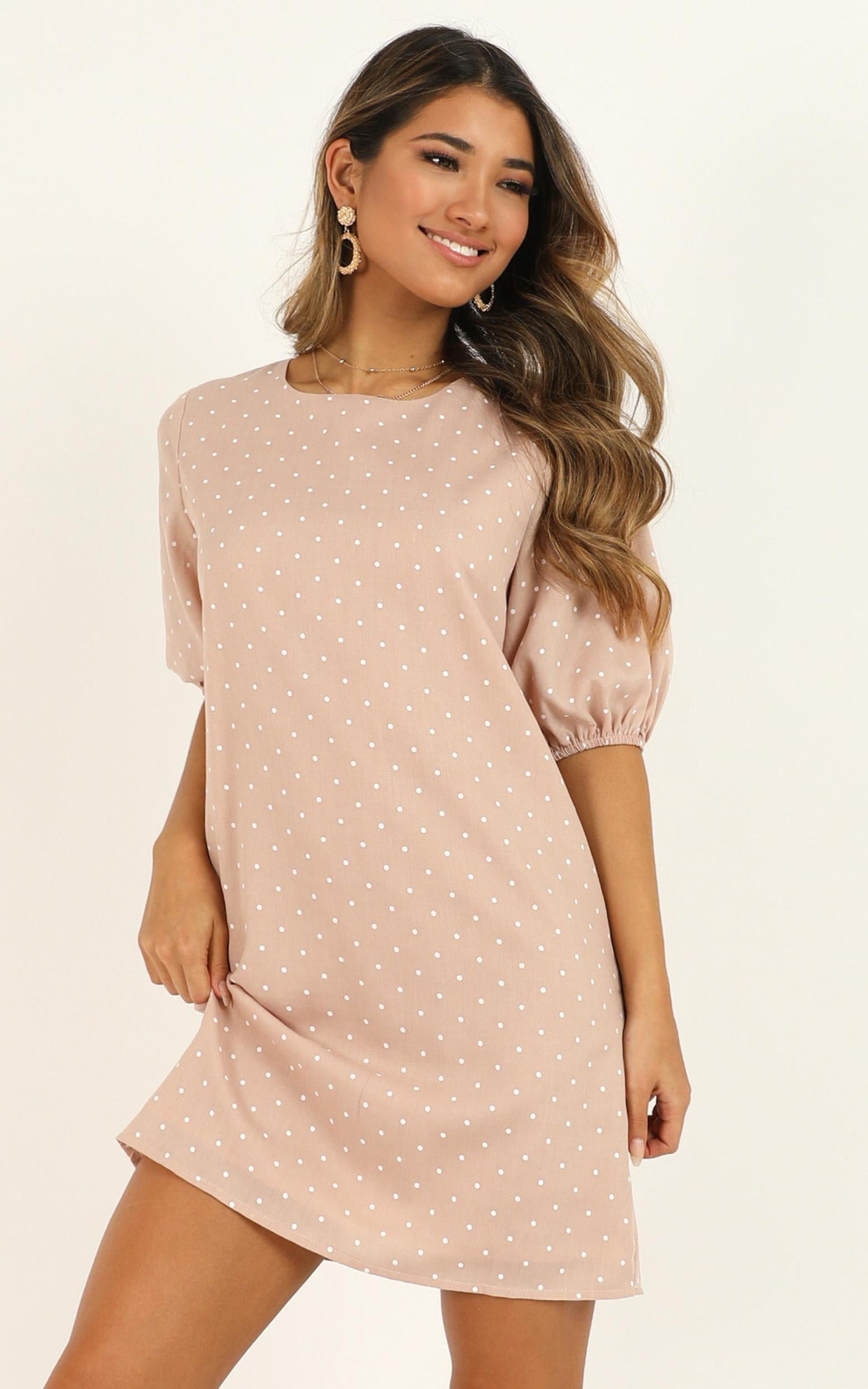 Imagine The Best Dress In Beige Spot