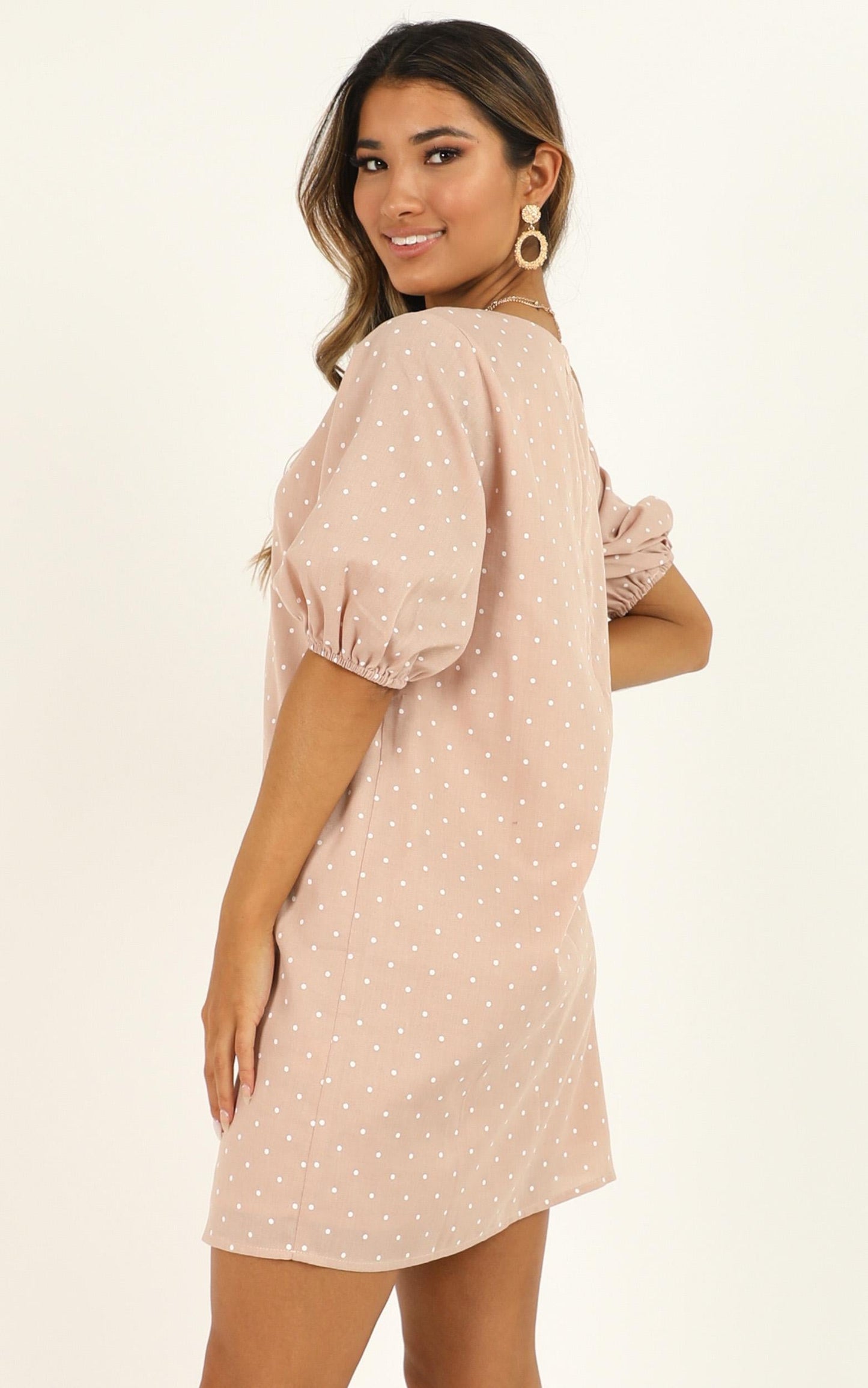 Imagine The Best Dress In Beige Spot