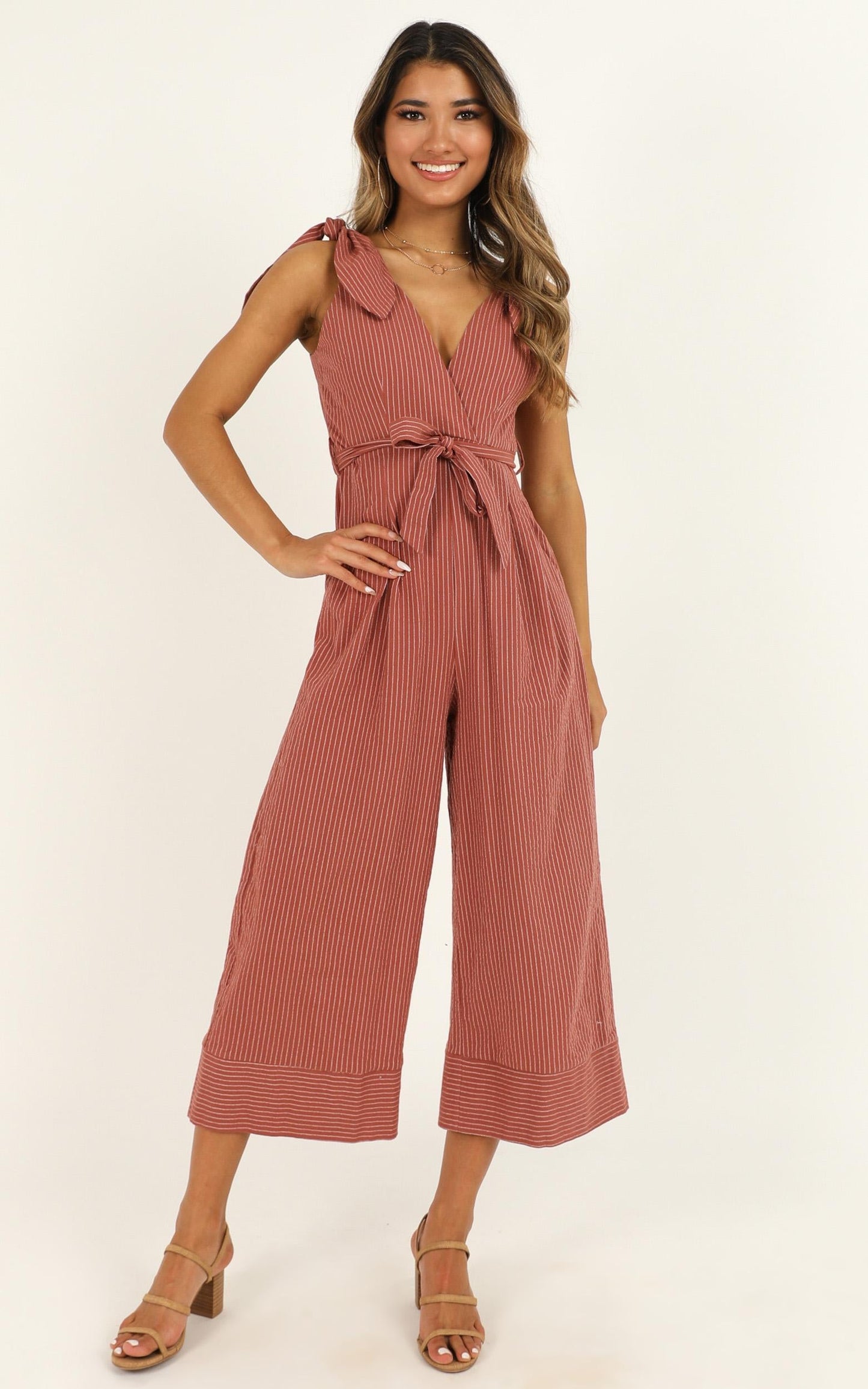 Endless Circling Jumpsuit in Dusty Rose