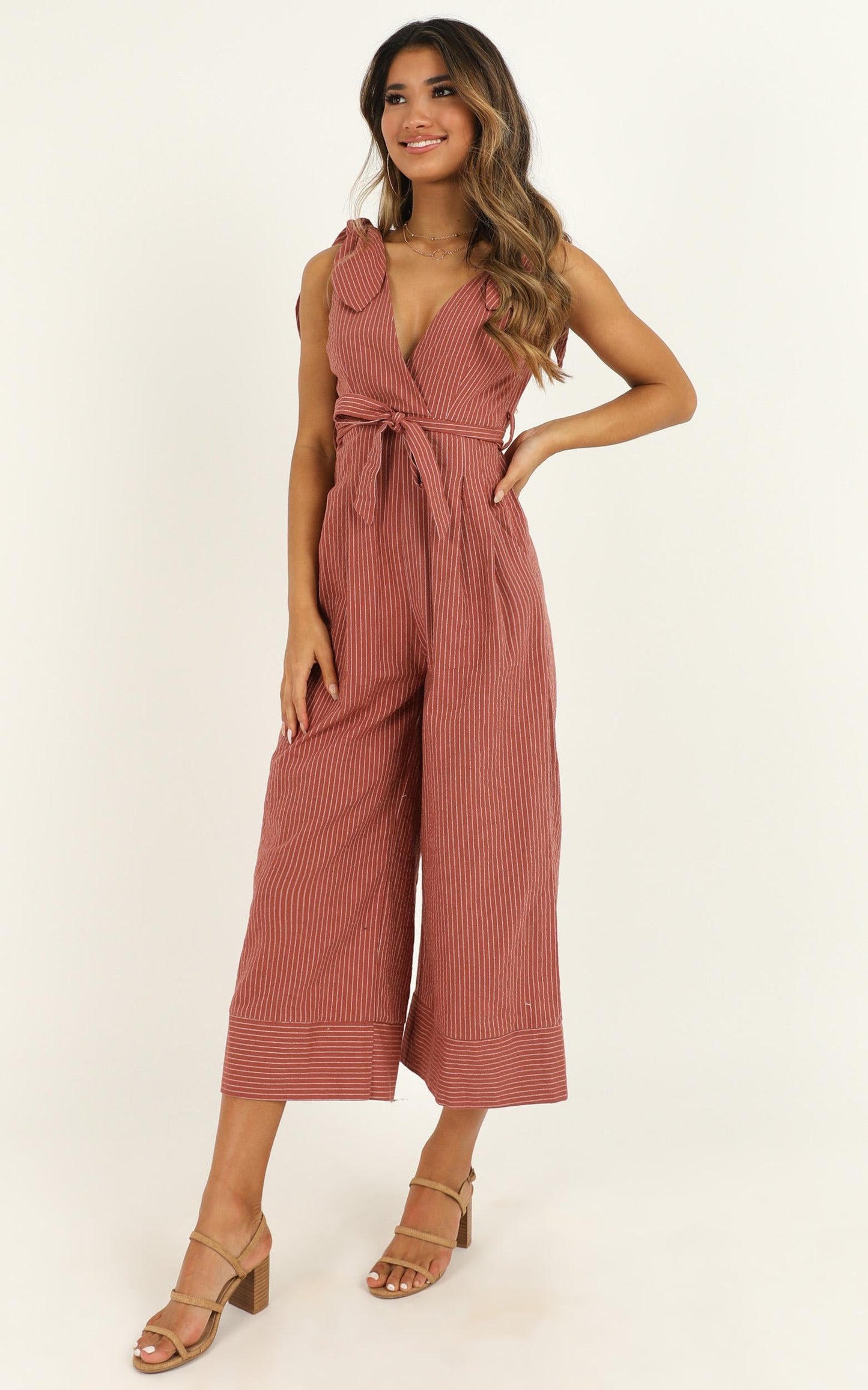 Endless Circling Jumpsuit in Dusty Rose