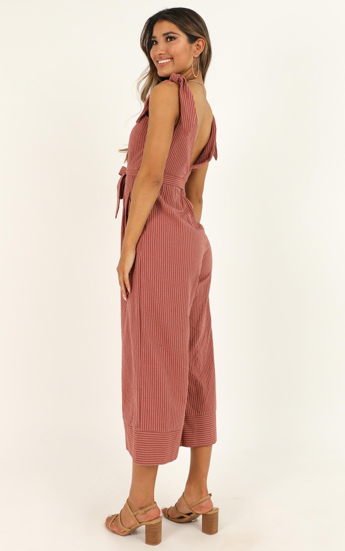 Endless Circling Jumpsuit in Dusty Rose