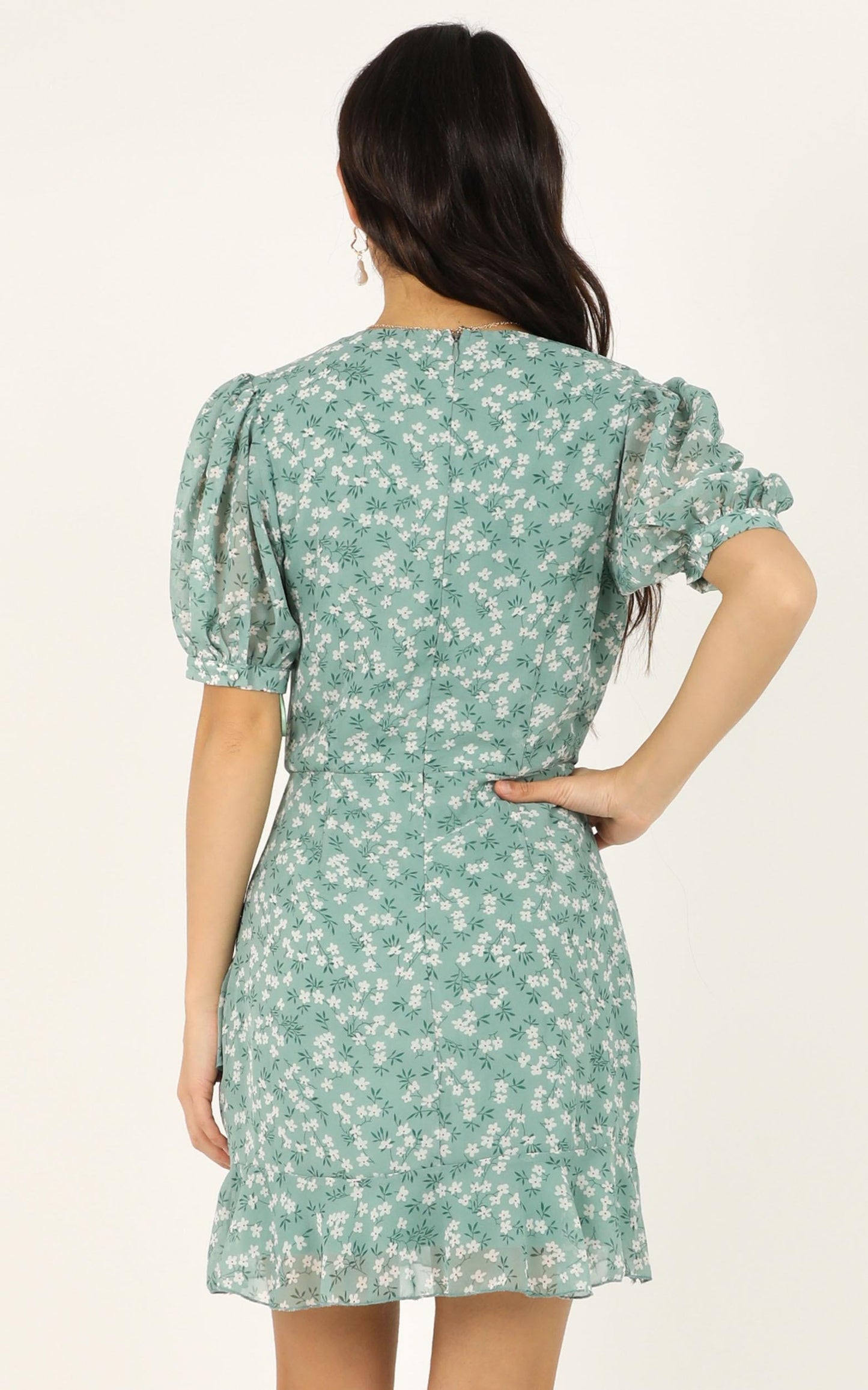 Chill Zone Dress In Sage Floral