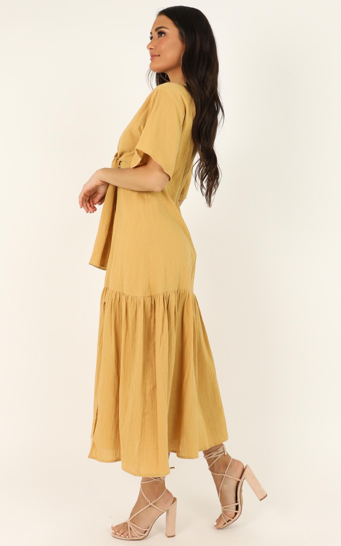 Main Attraction Dress In Mustard