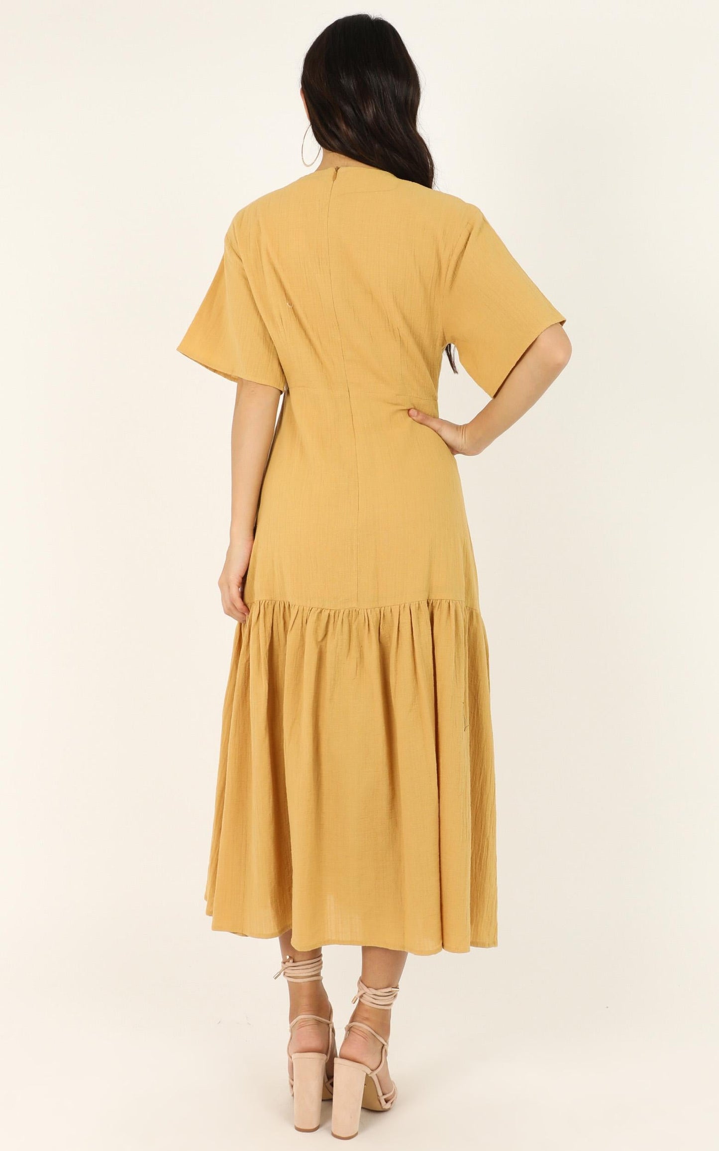 Main Attraction Dress In Mustard