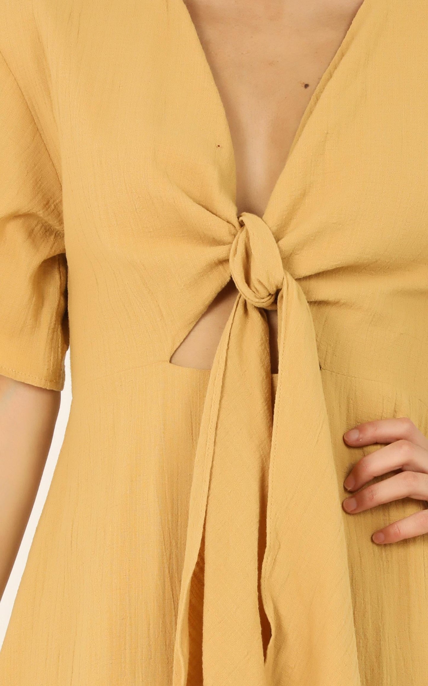 Main Attraction Dress In Mustard