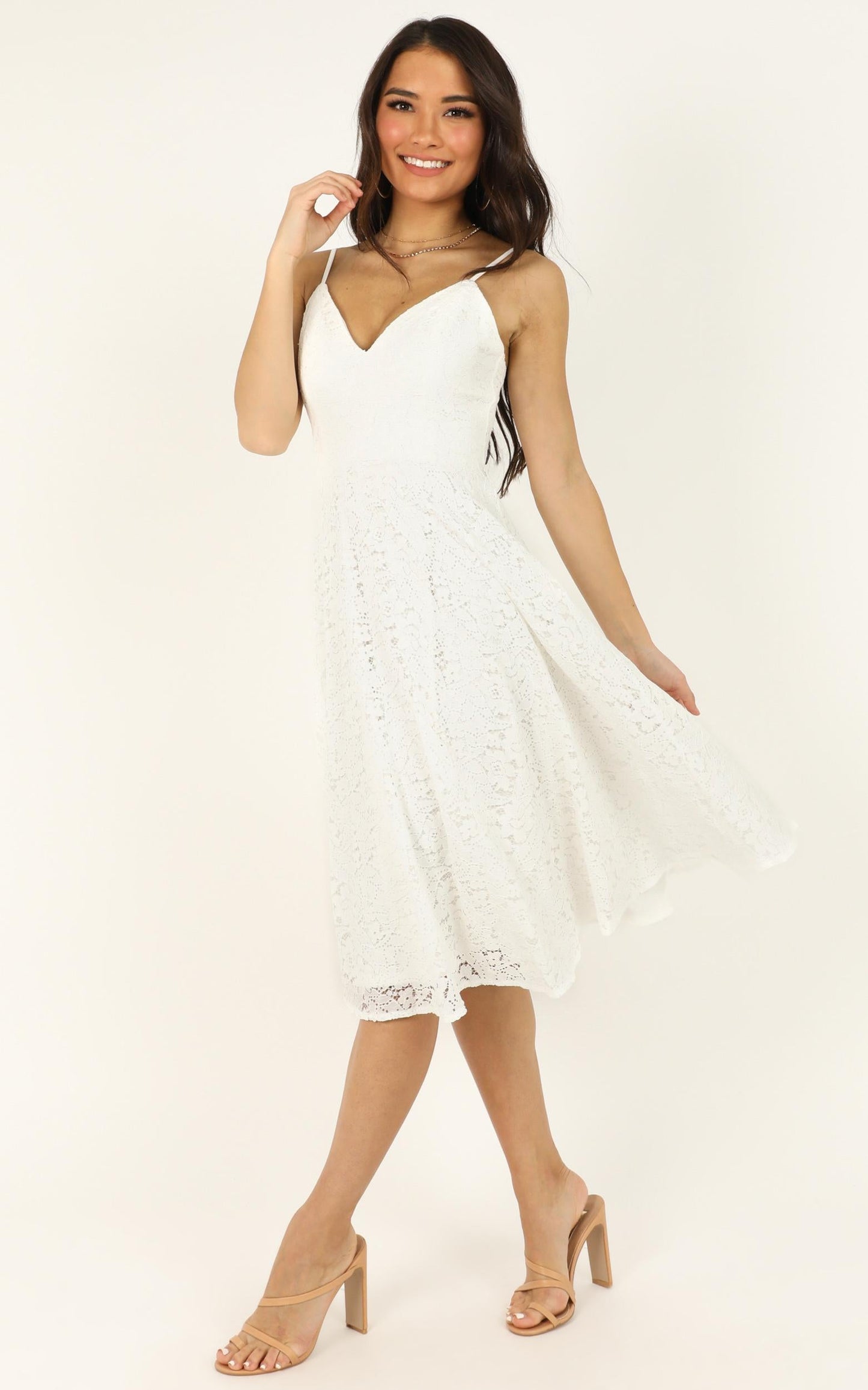 Far Beyond Dress in White Lace