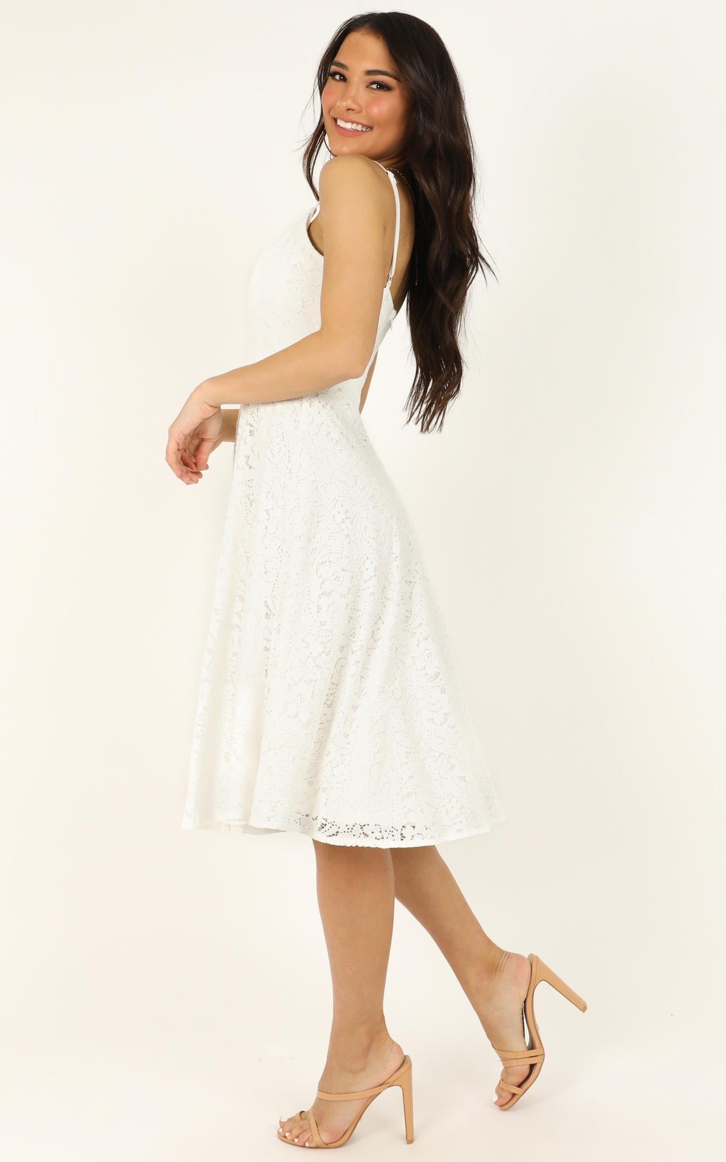 Far Beyond Dress in White Lace