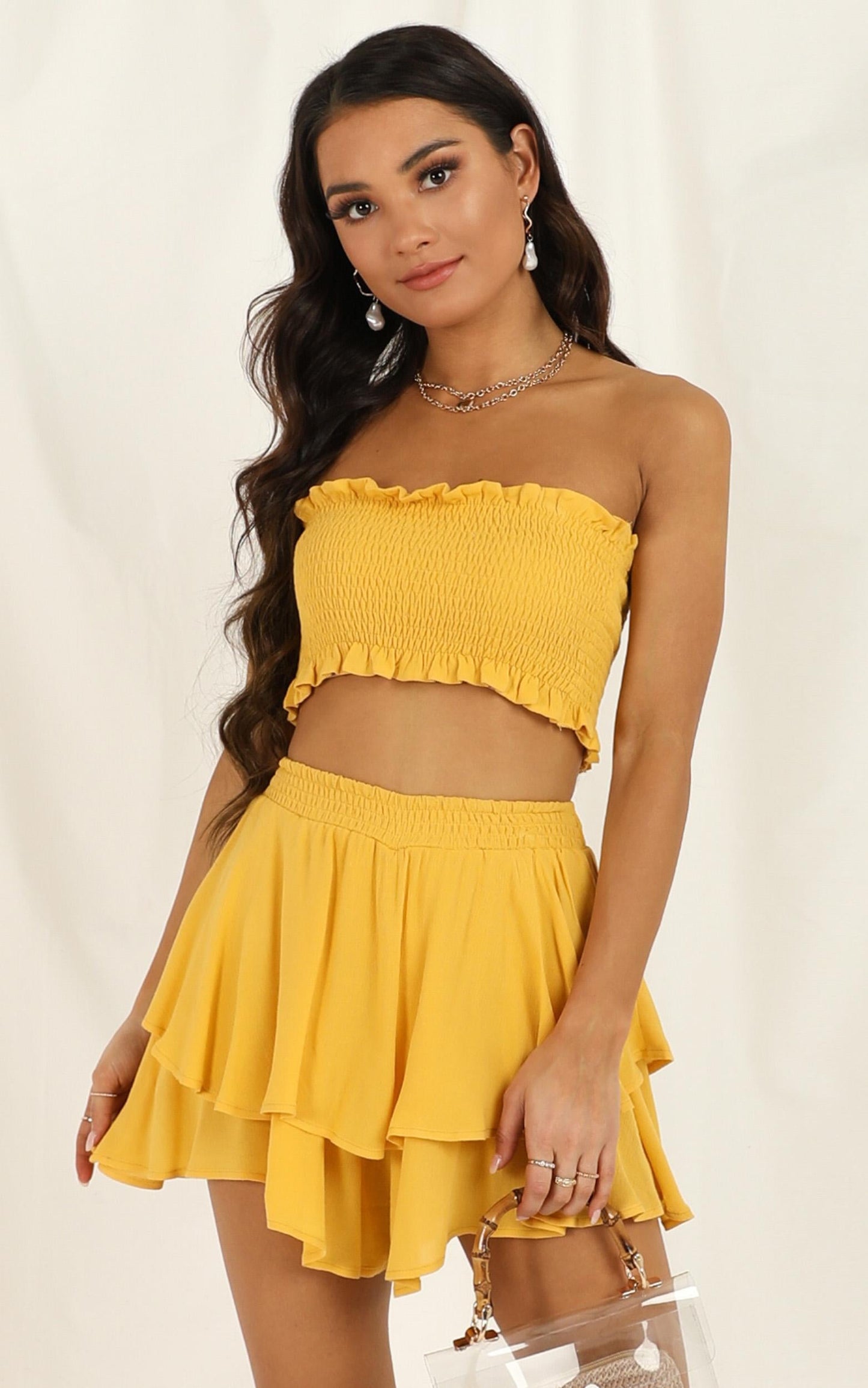 Adore You Two Piece Set In Mustard