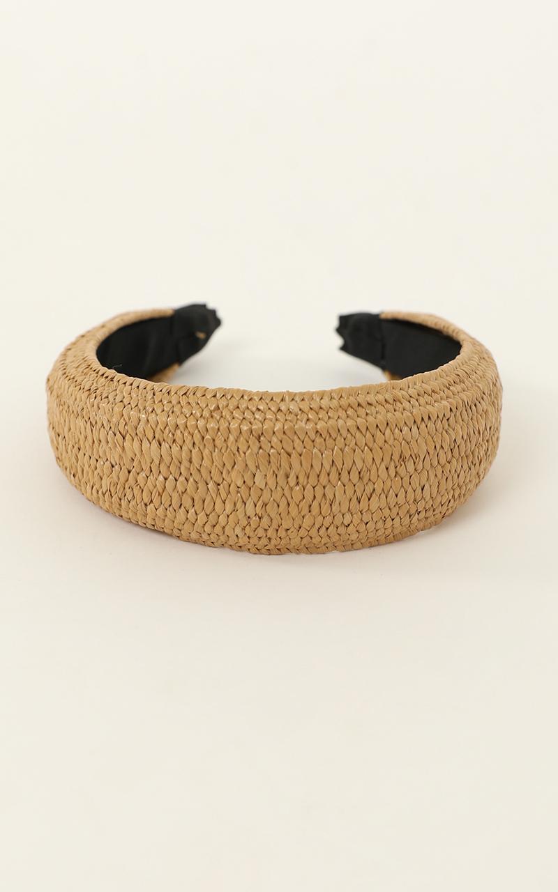 Talk It Out Headband In Rattan