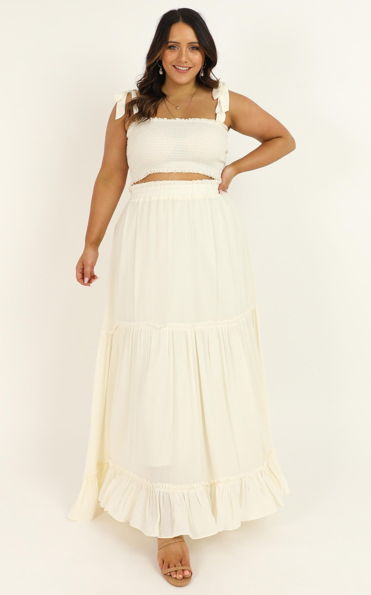 Settle The Score Two Piece Set In Cream