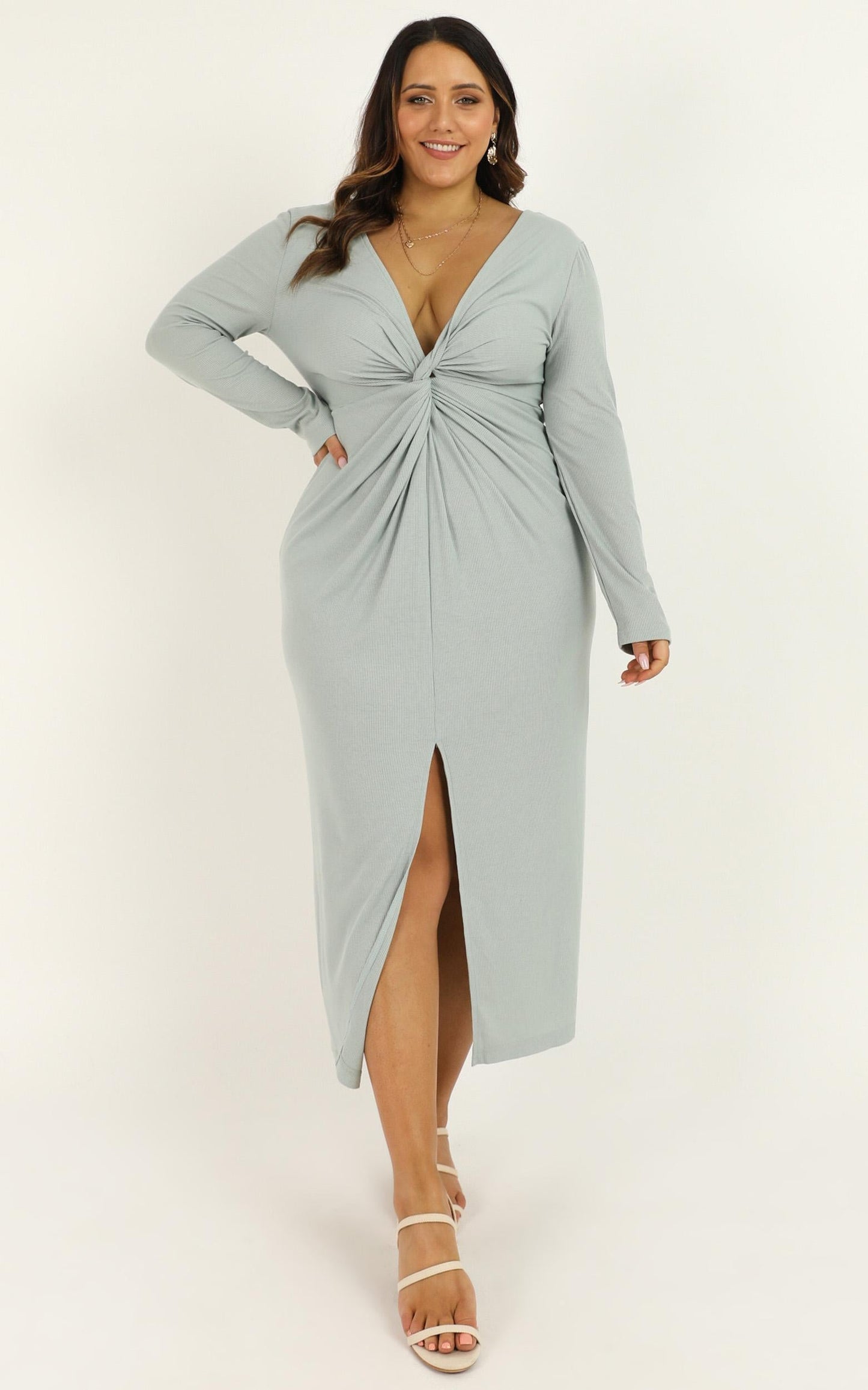 Prime Dress In Sage Rib