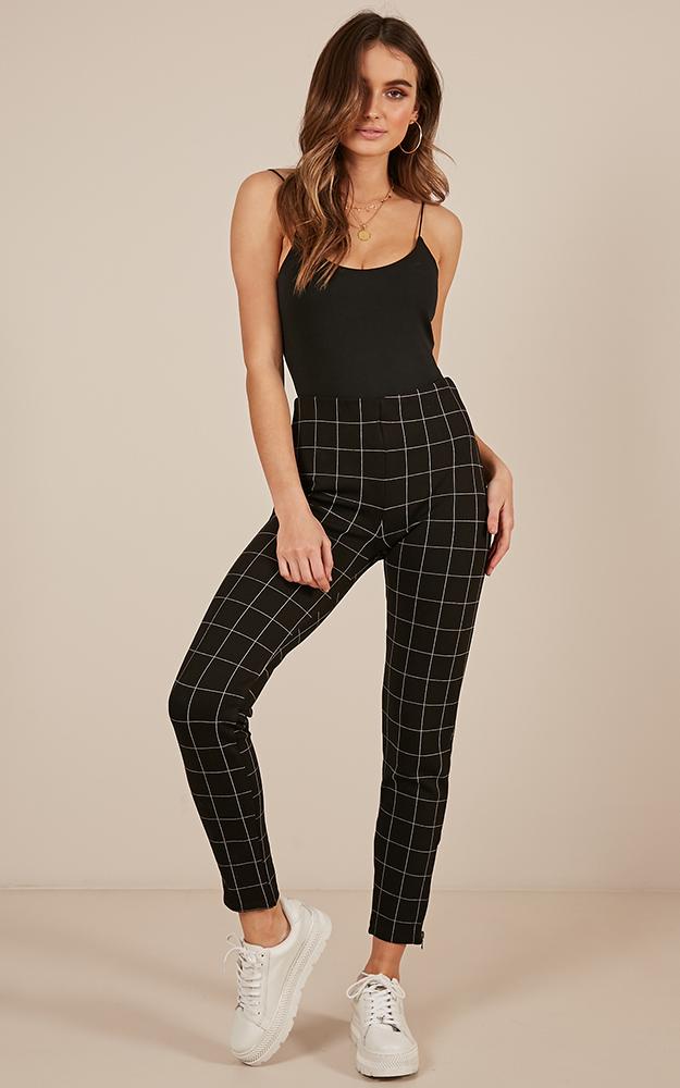 In The Rhythm Pants In Black Check