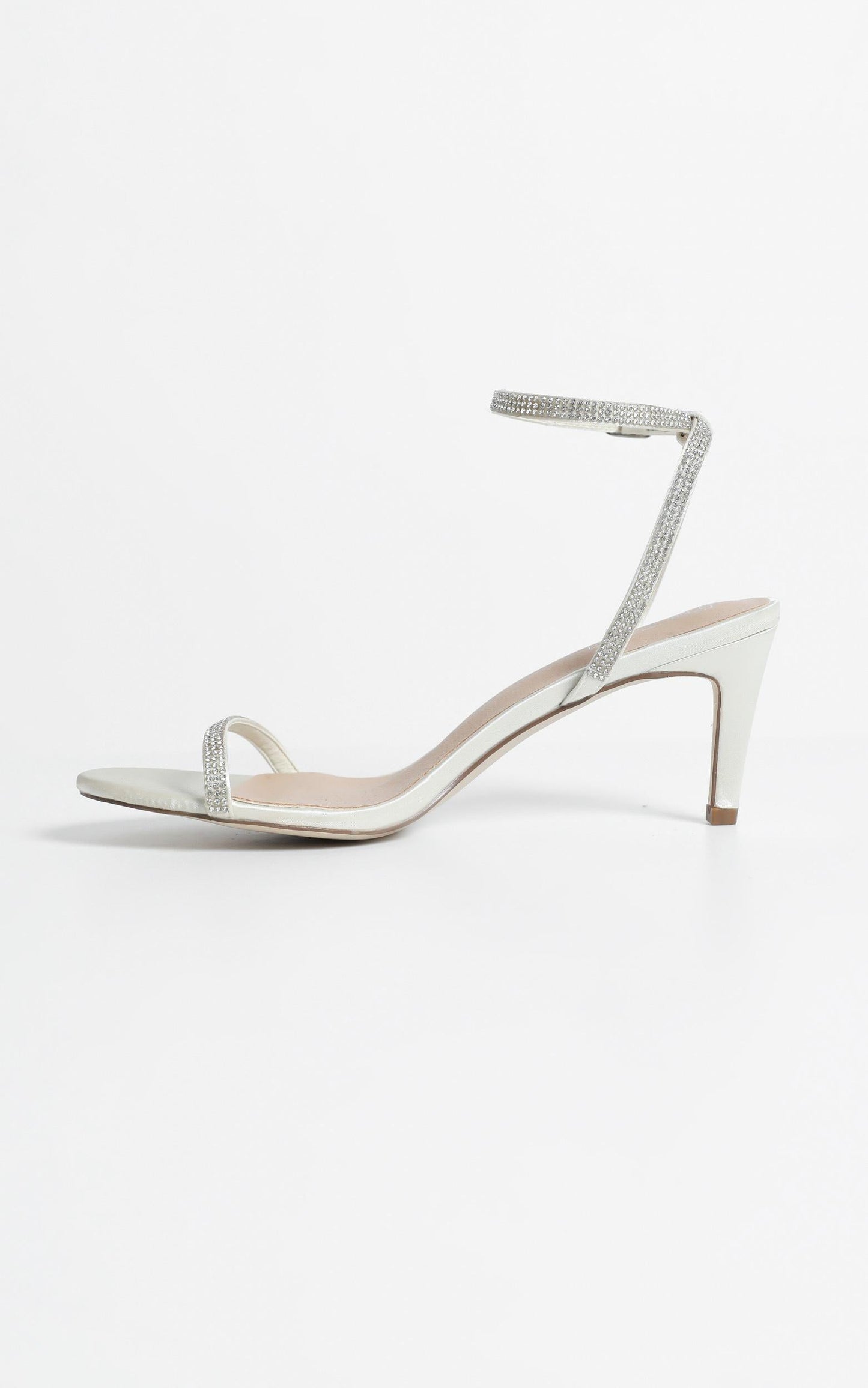 Therapy - Glimmer Heels in Champagne Satin