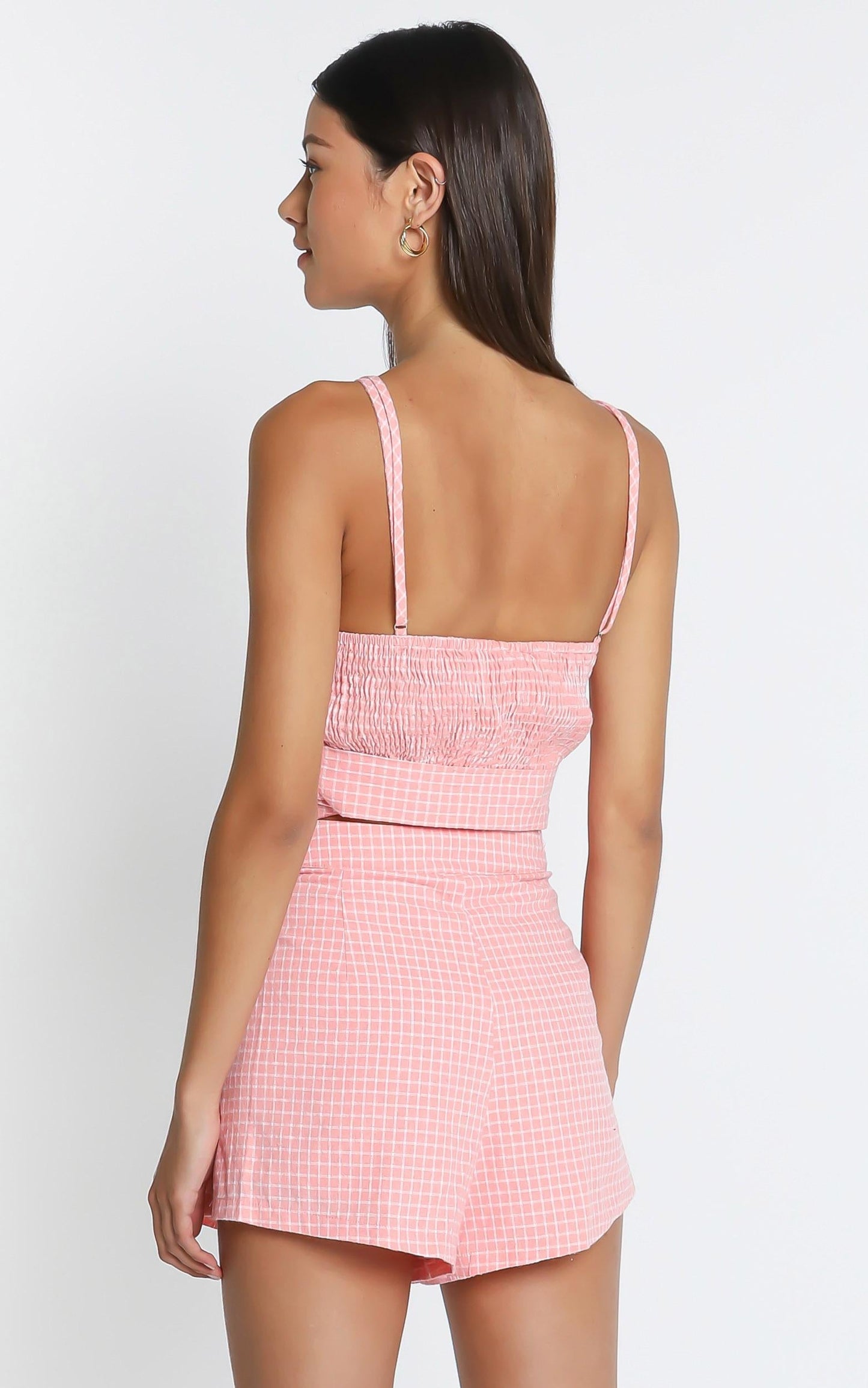 The Aura Camisole in Pink Check