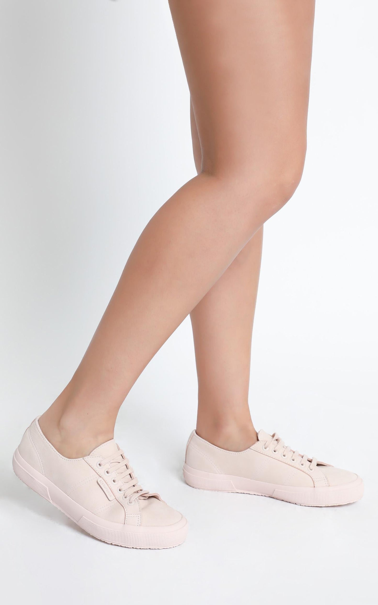 Superga - 2750 Buttersoft Leather Sneaker in tonal pink peach blush