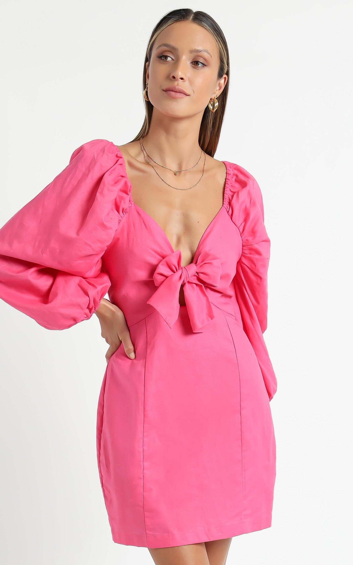 Minkpink - Aubrey Mini Dress in Hot Pink