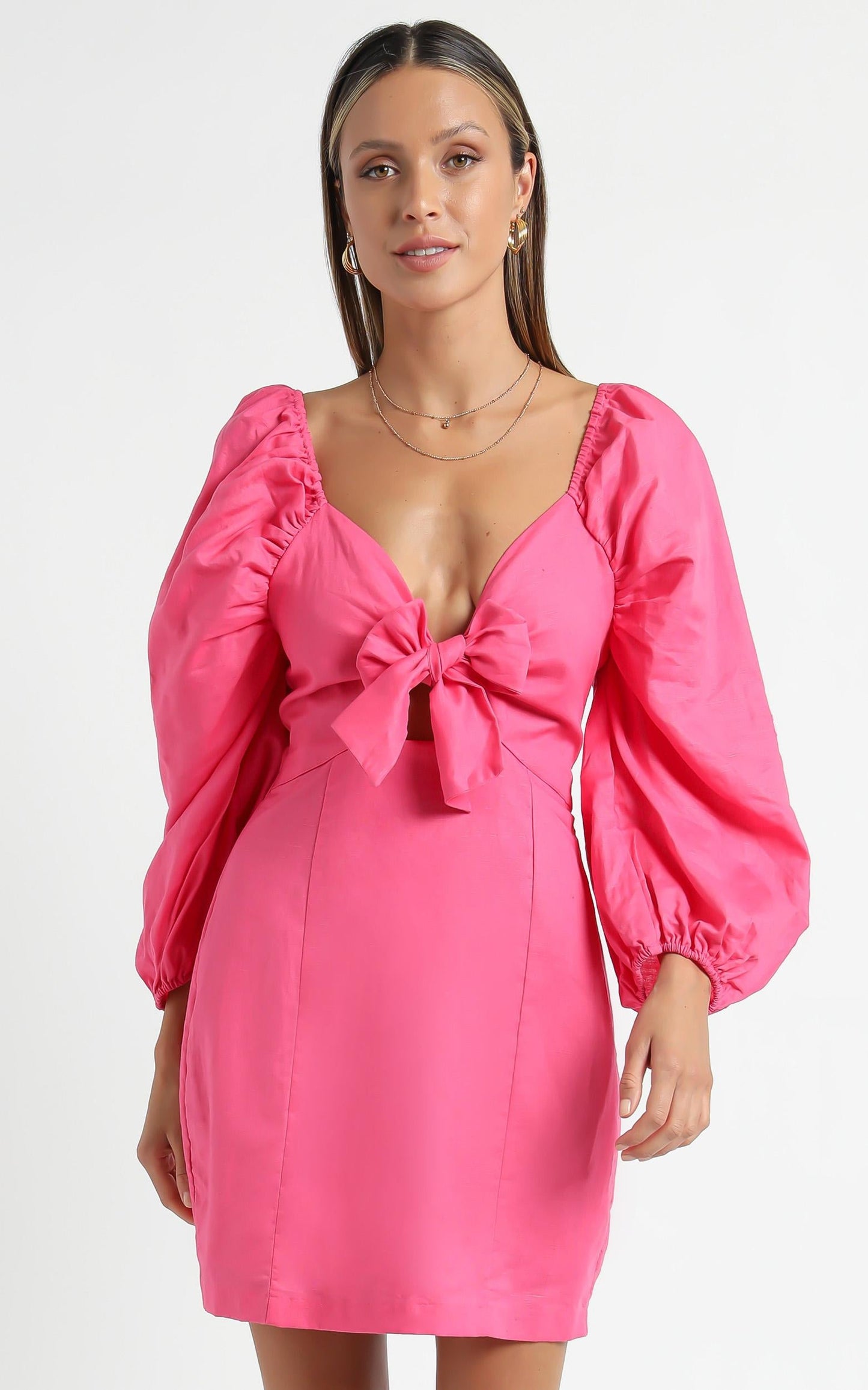 Minkpink - Aubrey Mini Dress in Hot Pink