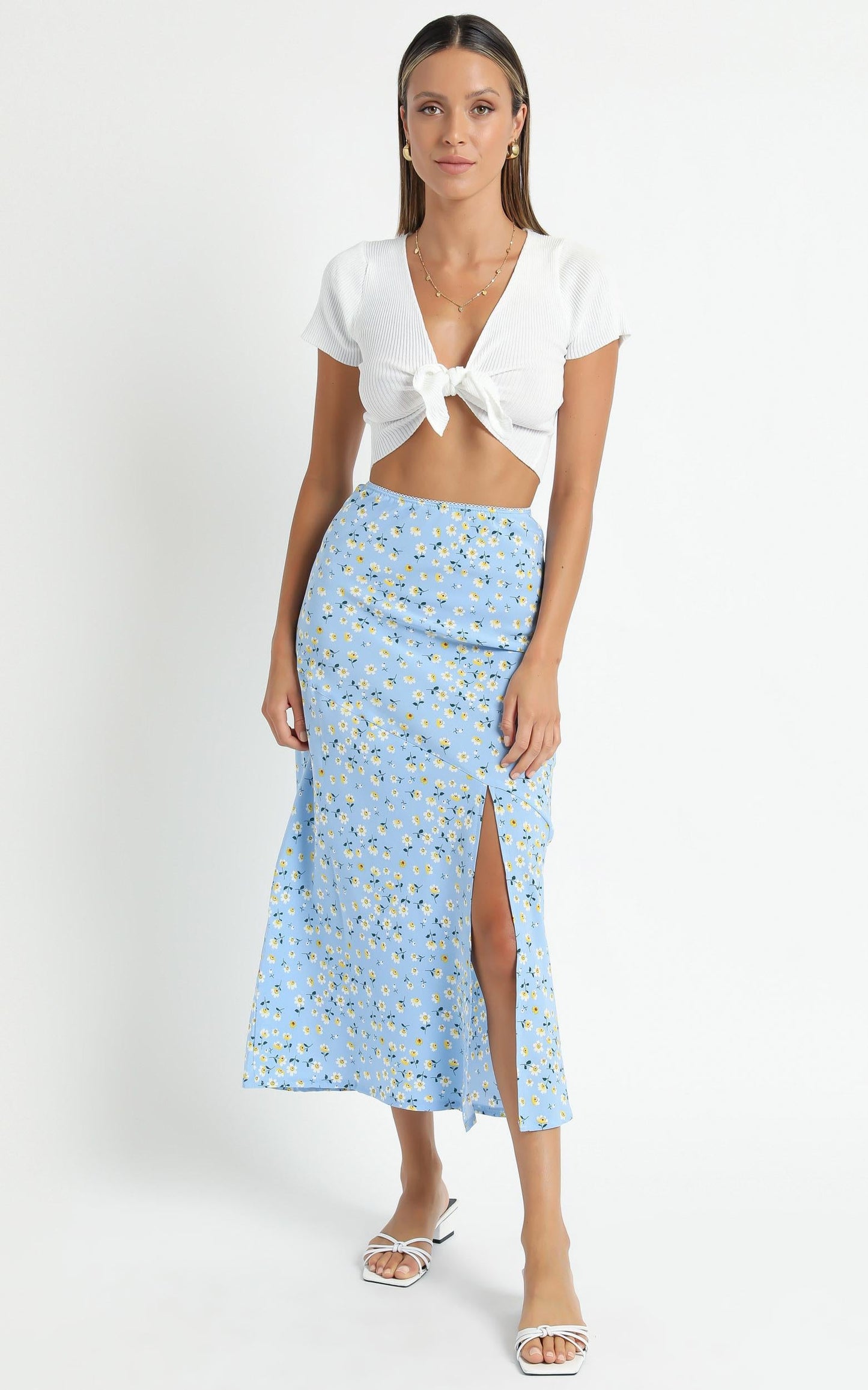 Massachusetts Skirt in Blue Floral